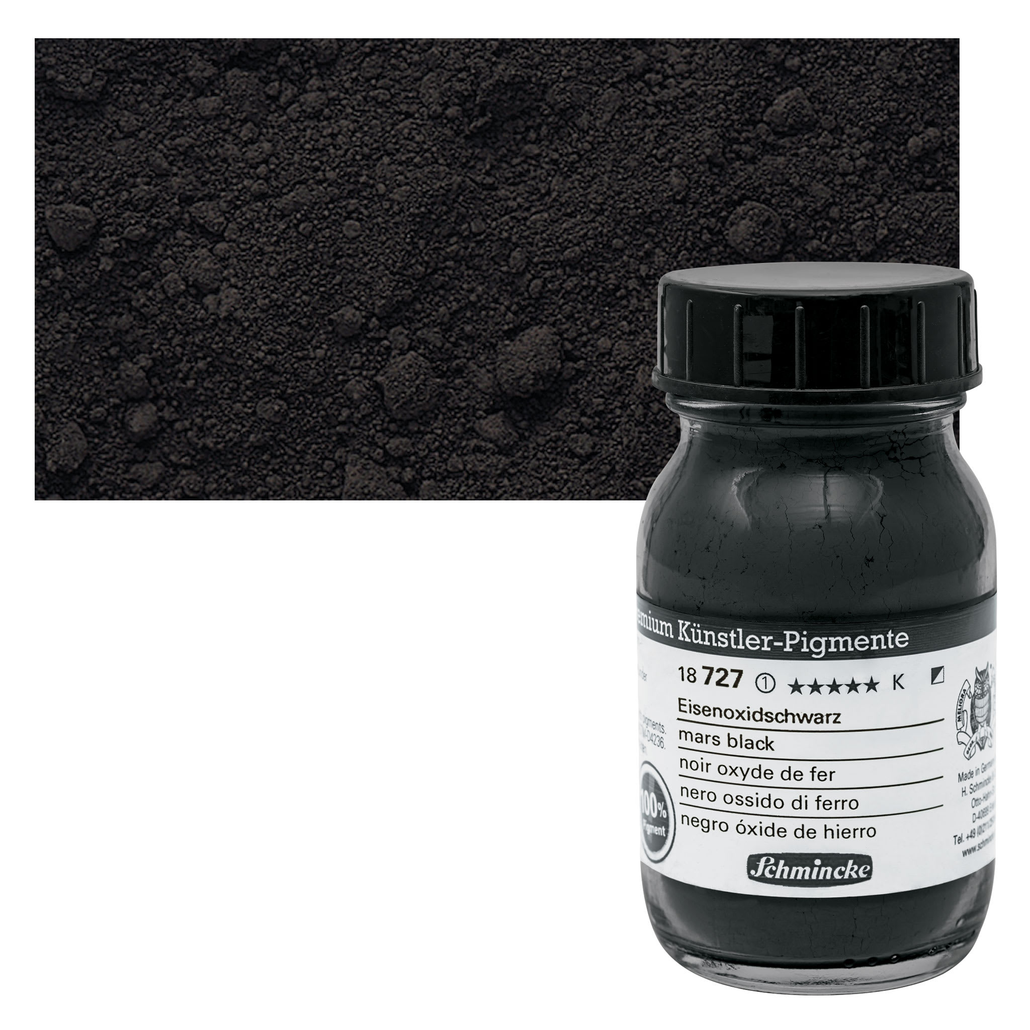 Schmincke Pigment - Black Iron Oxide, 100 ml Jar