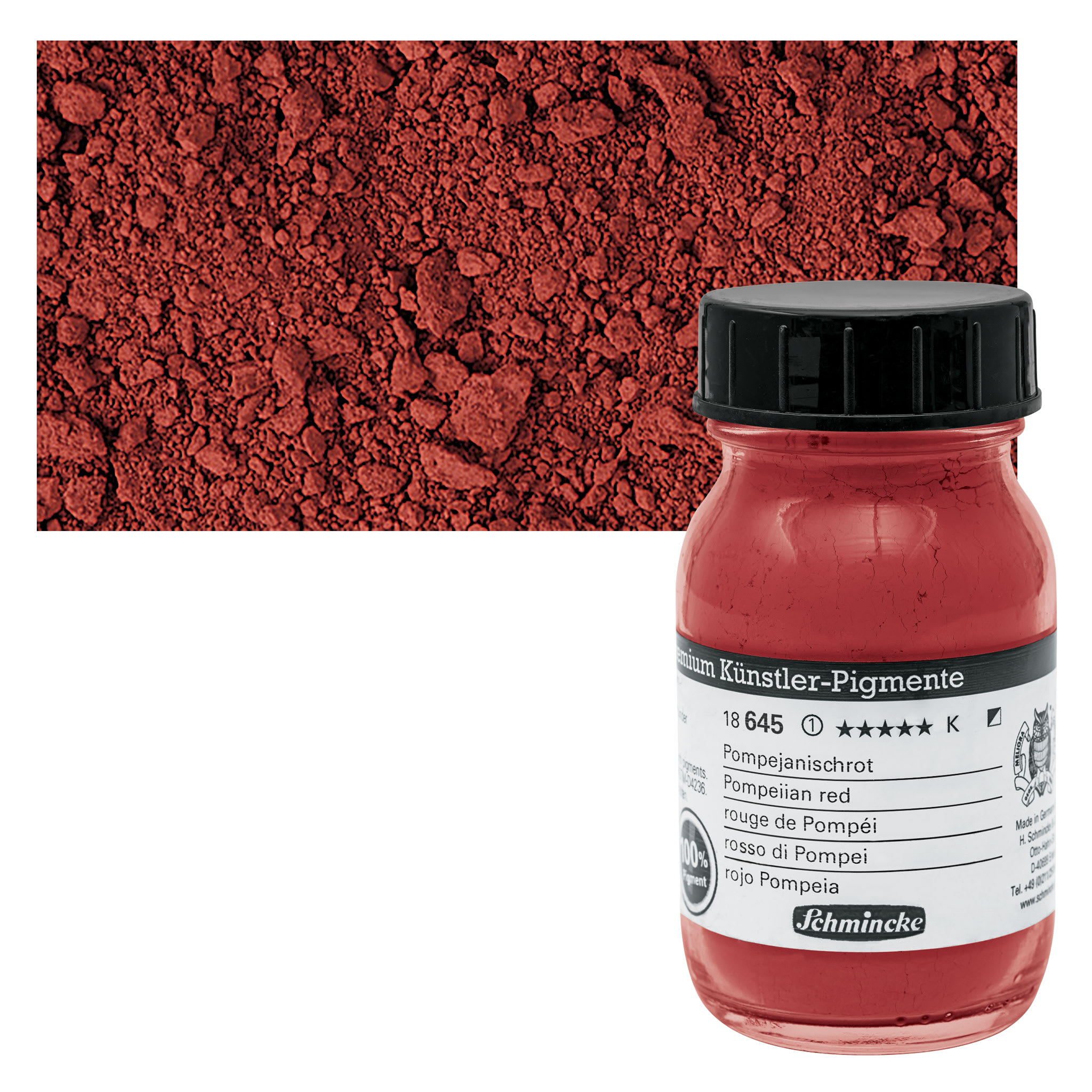 Schmincke Pigment - Pompeiian Red, 100 ml Jar