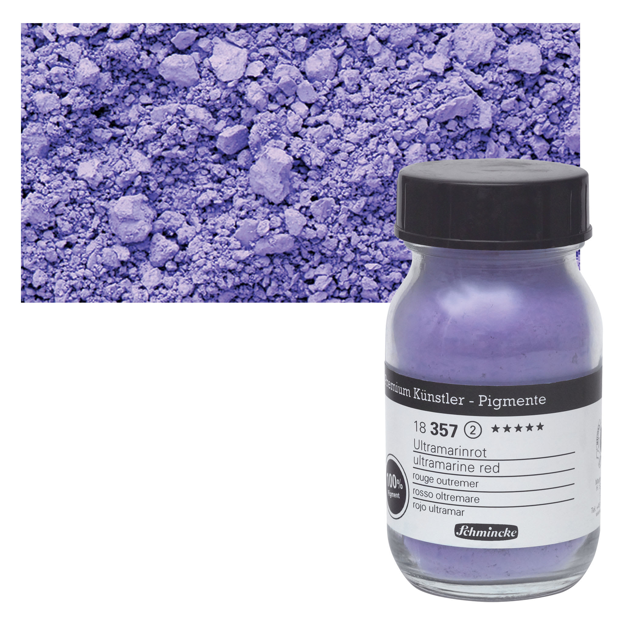 Schmincke Pigment - Ultramarine Red, 100 ml Jar