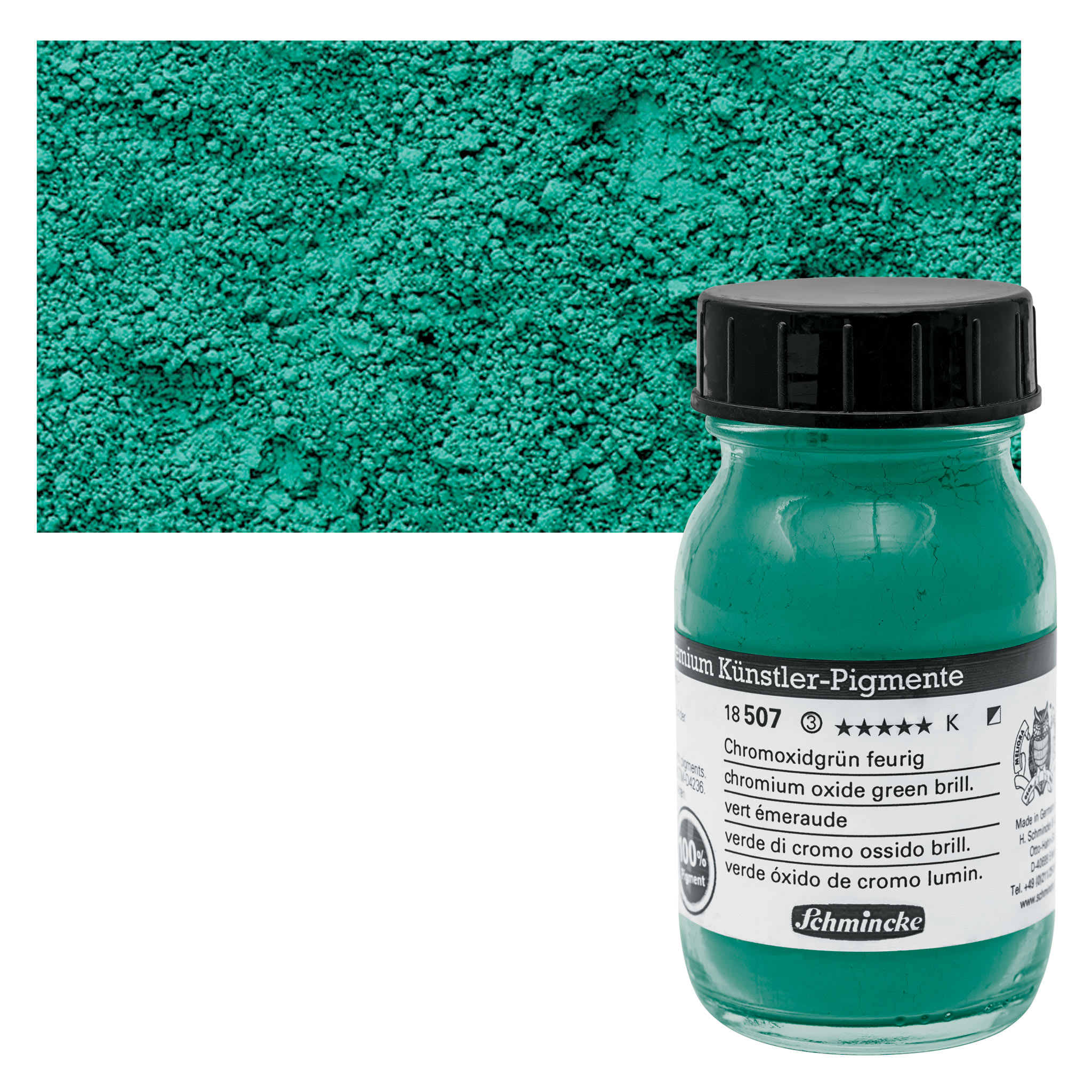 Schmincke Pigment - Chromium Oxide Green Brilliant, 100 ml Jar