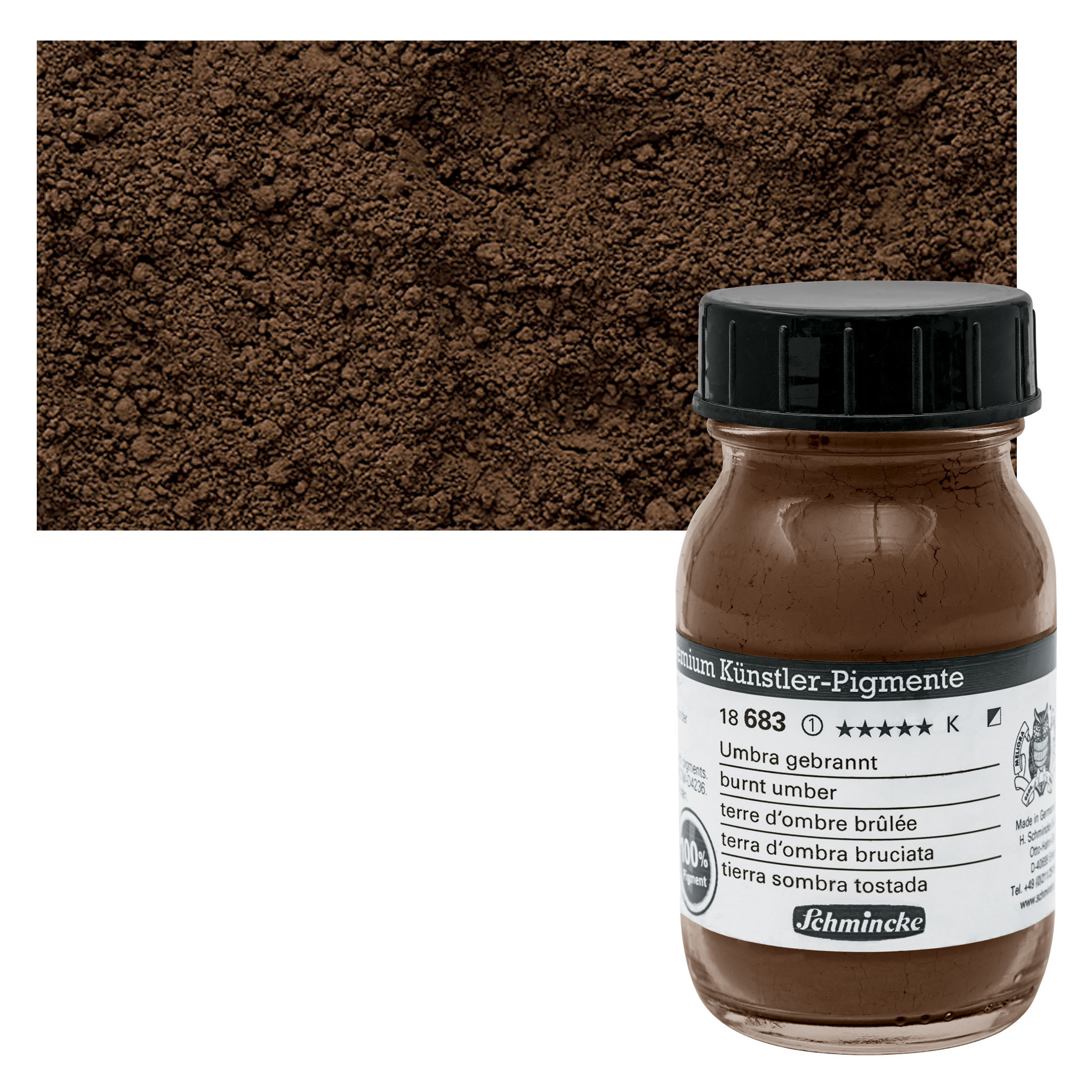 Schmincke Pigment - Burnt Umber, 100 ml Jar