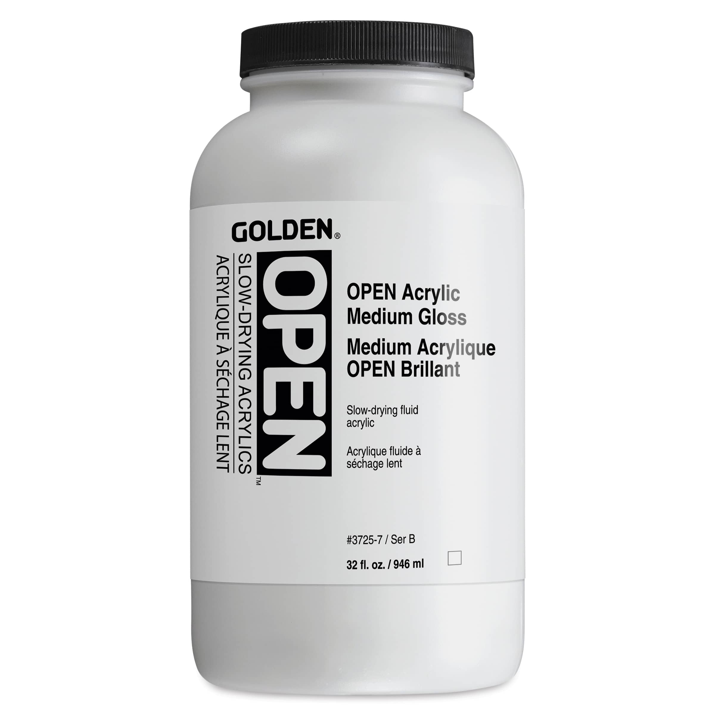 Golden Open Acrylic Medium - Gloss, 32 oz jar