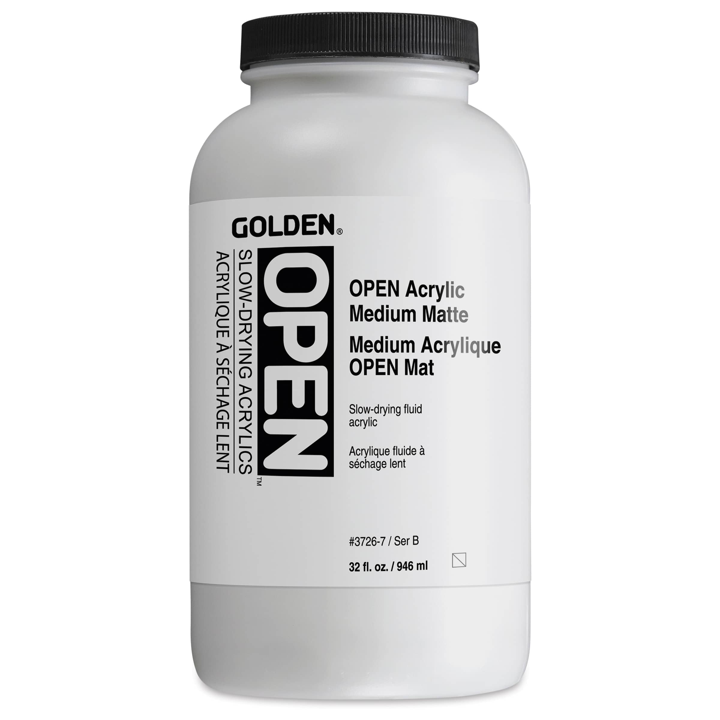 Golden Open Acrylic Medium - Matte, 32 oz jar