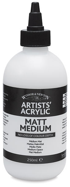 Winsor & Newton Artists' Acrylic Medium - Matte, 250 ml bottle