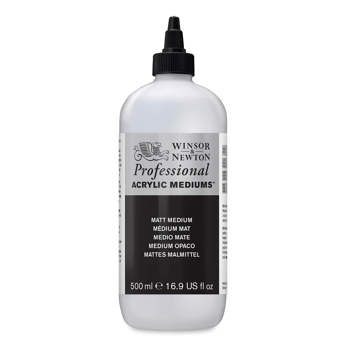 Winsor & Newton Artists' Acrylic Medium - Matte, 500 ml bottle
