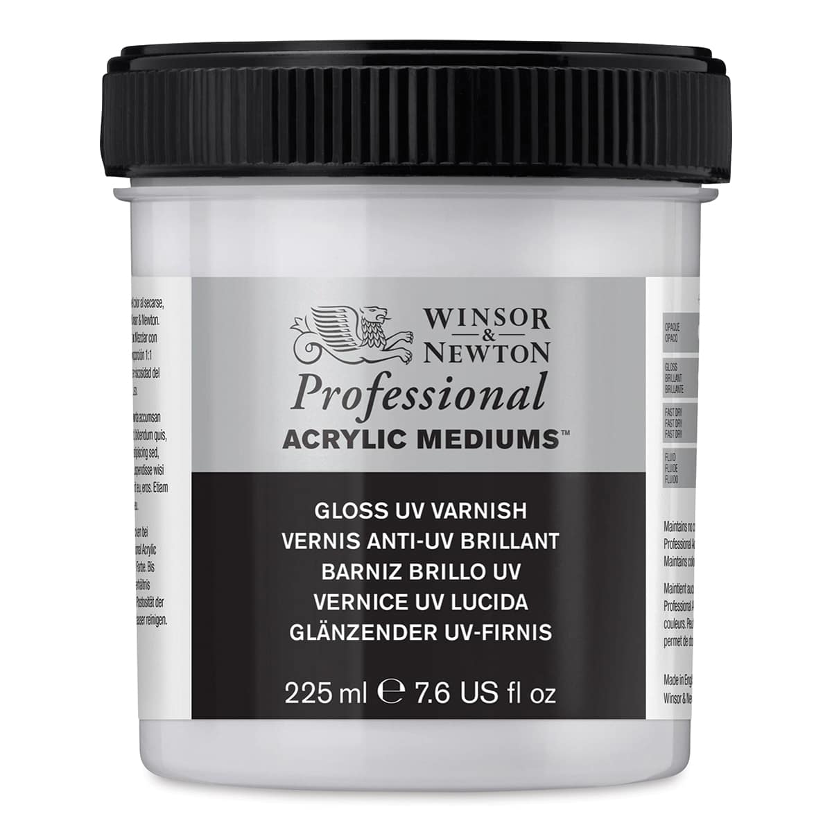 Winsor & Newton Artists' Acrylic UV Varnish - Gloss, 225 ml jar