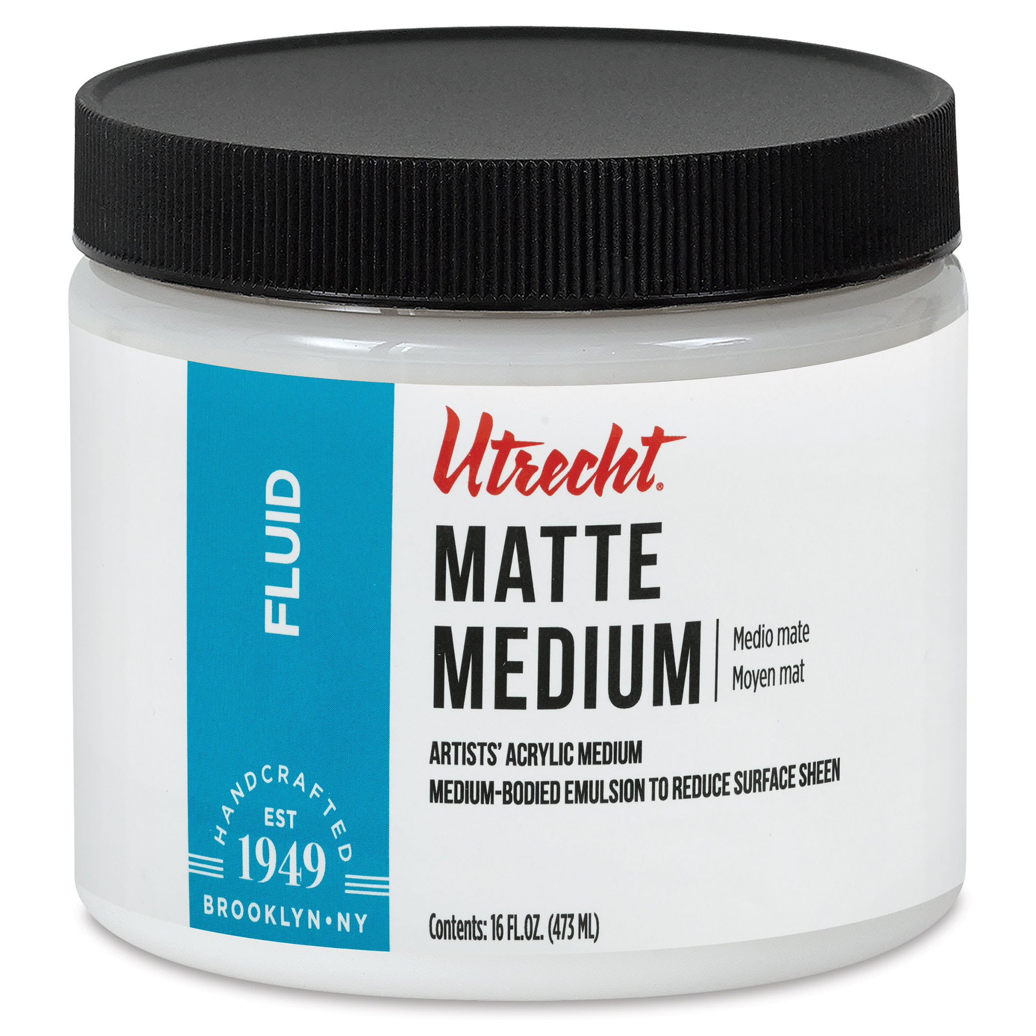 Utrecht Artists' Acrylic Fluid Medium - Matte Medium, 16 oz