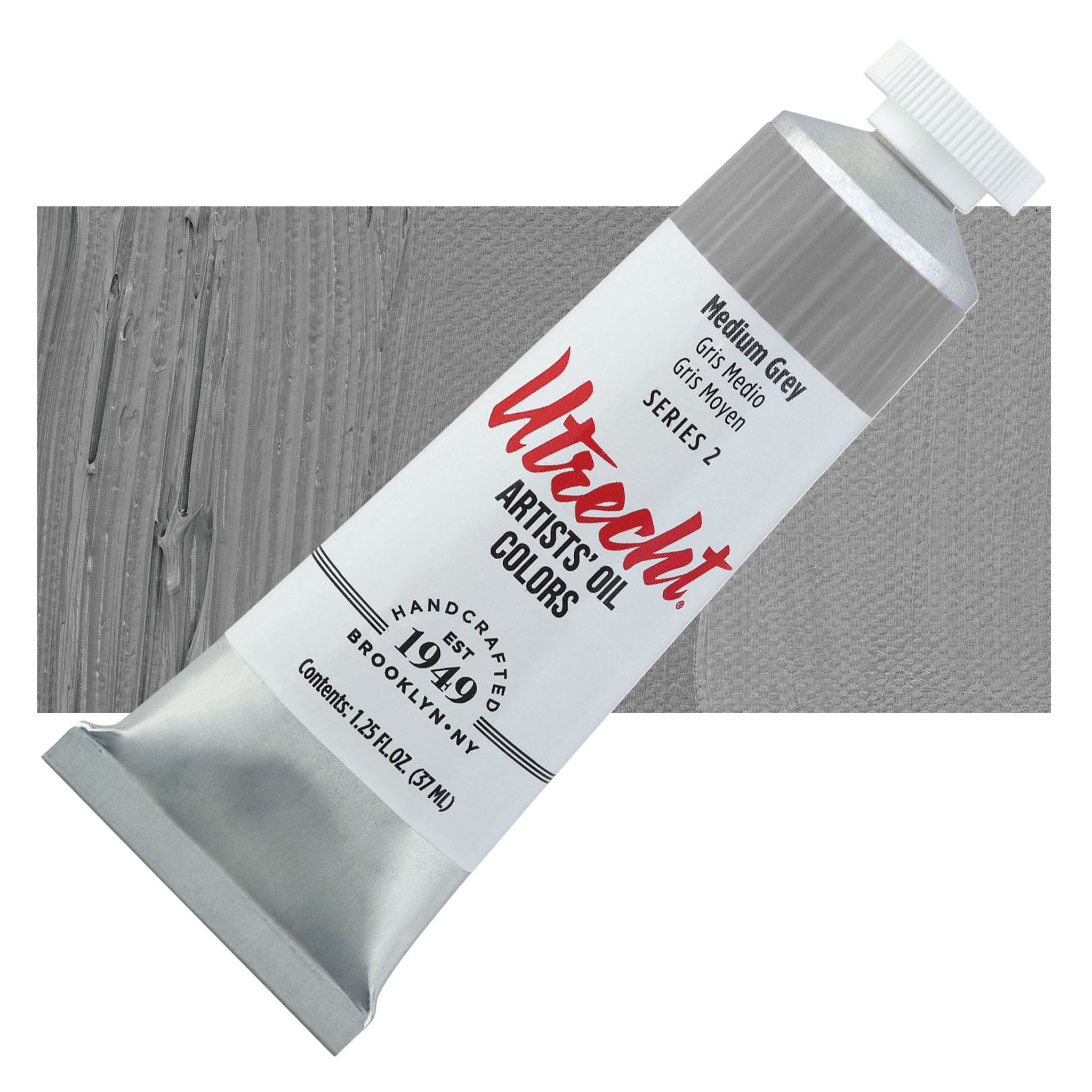 Utrecht Artists' Oil Paint - Medium Grey, 37 ml, Tube