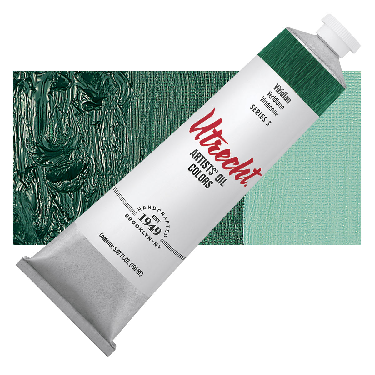 Utrecht Artists' Oil Paint - Viridian, 150 ml tube