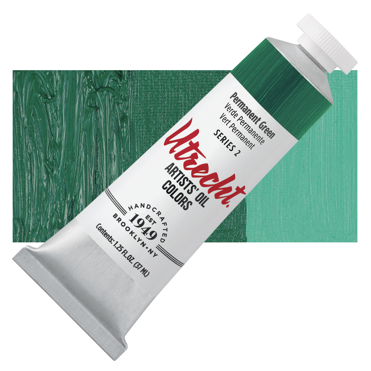 Utrecht Artists' Oil Paint - Permanent Green, 37 ml tube