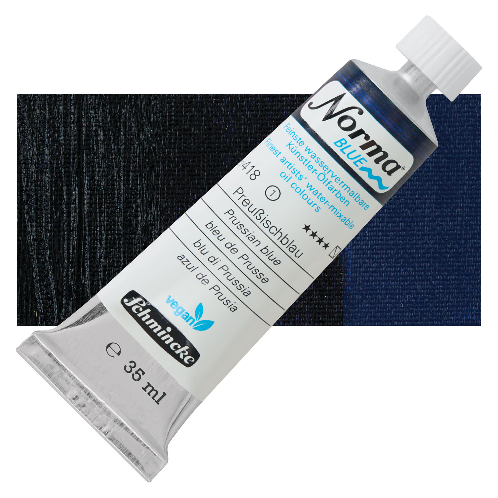Schmincke Norma Blue Water-Mixable Oil Paint - Prussian Blue, 35 ml