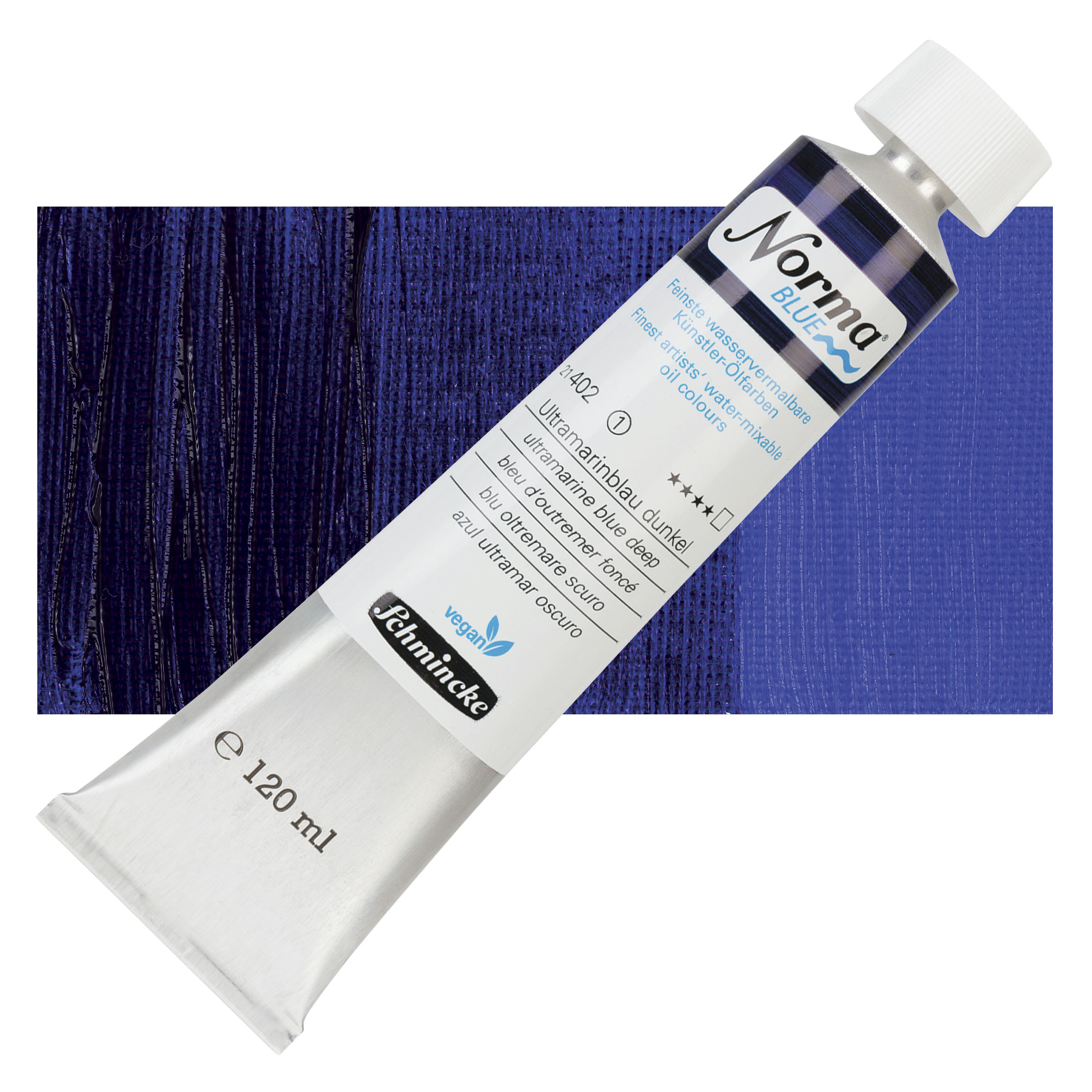 Schmincke Norma Blue Water-Mixable Oil Paint - Ultramarine Blue Deep, 120 ml
