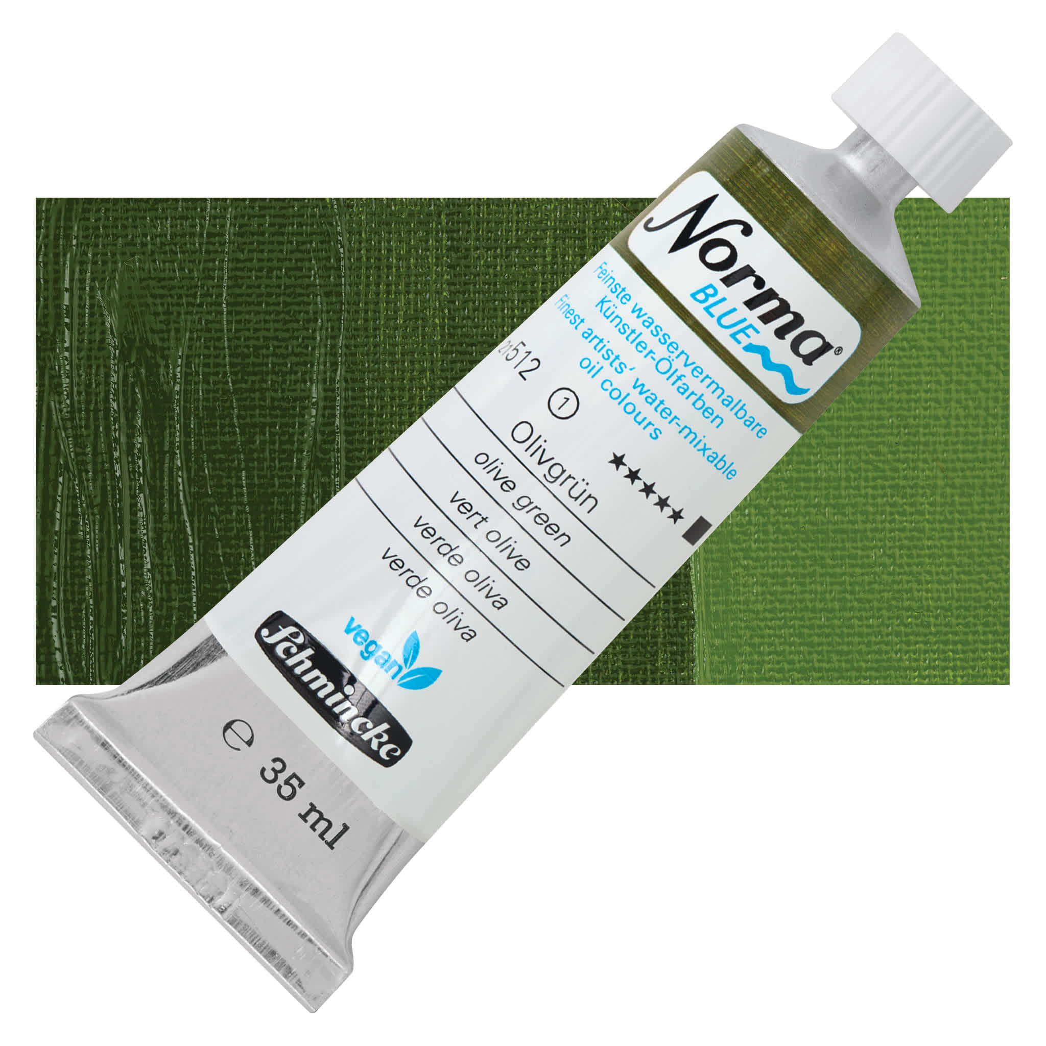 Schmincke Norma Blue Water-Mixable Oil Paint - Olive Green, 35 ml