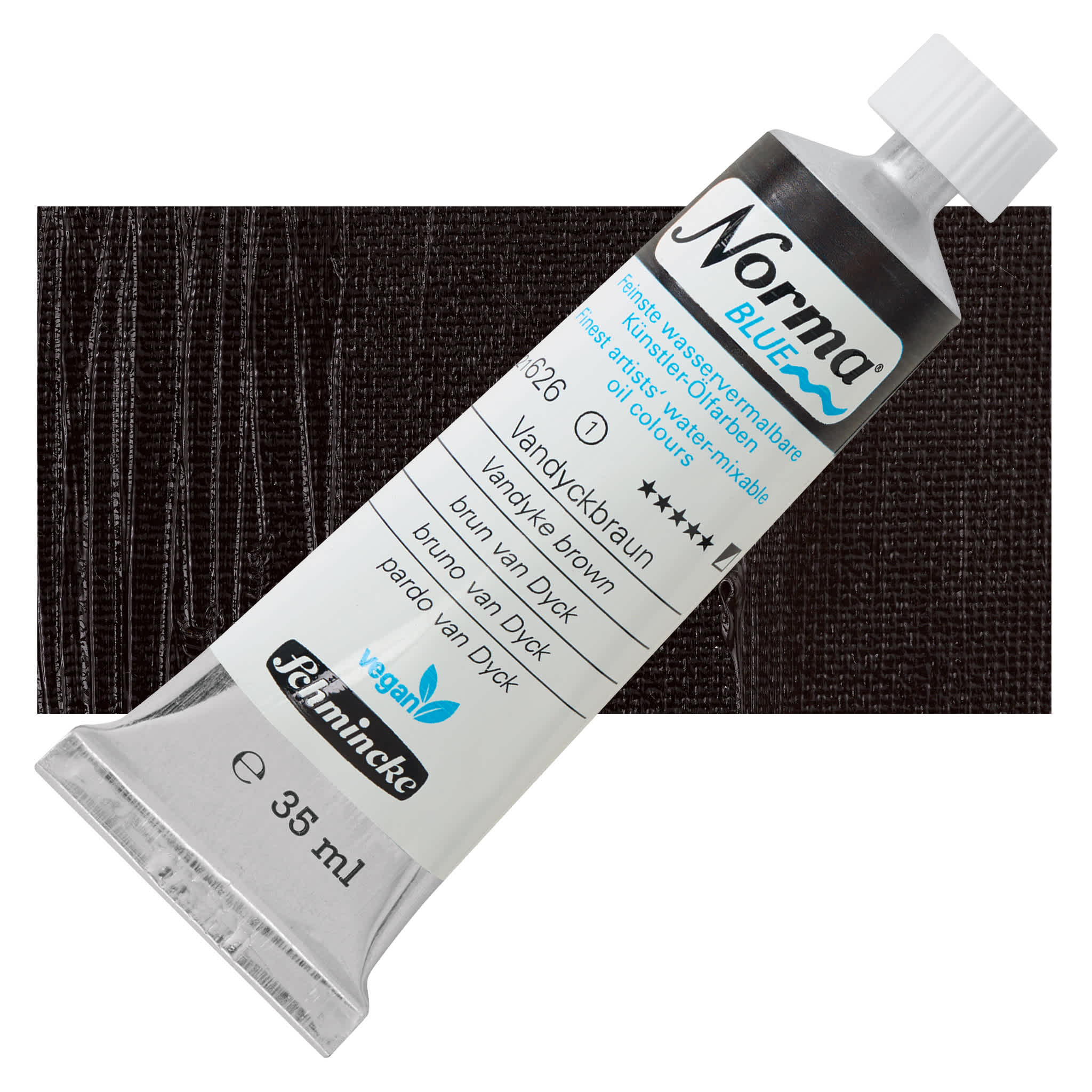 Schmincke Norma Blue Water-Mixable Oil Paint - Vandyke Brown, 35 ml
