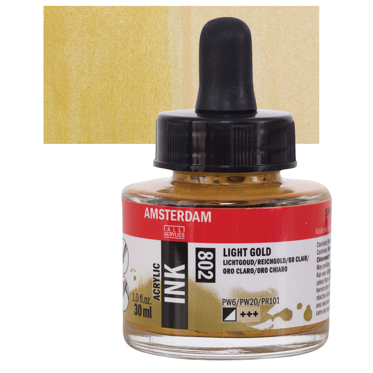 Amsterdam Acrylic Ink - Light Gold, 30 ml