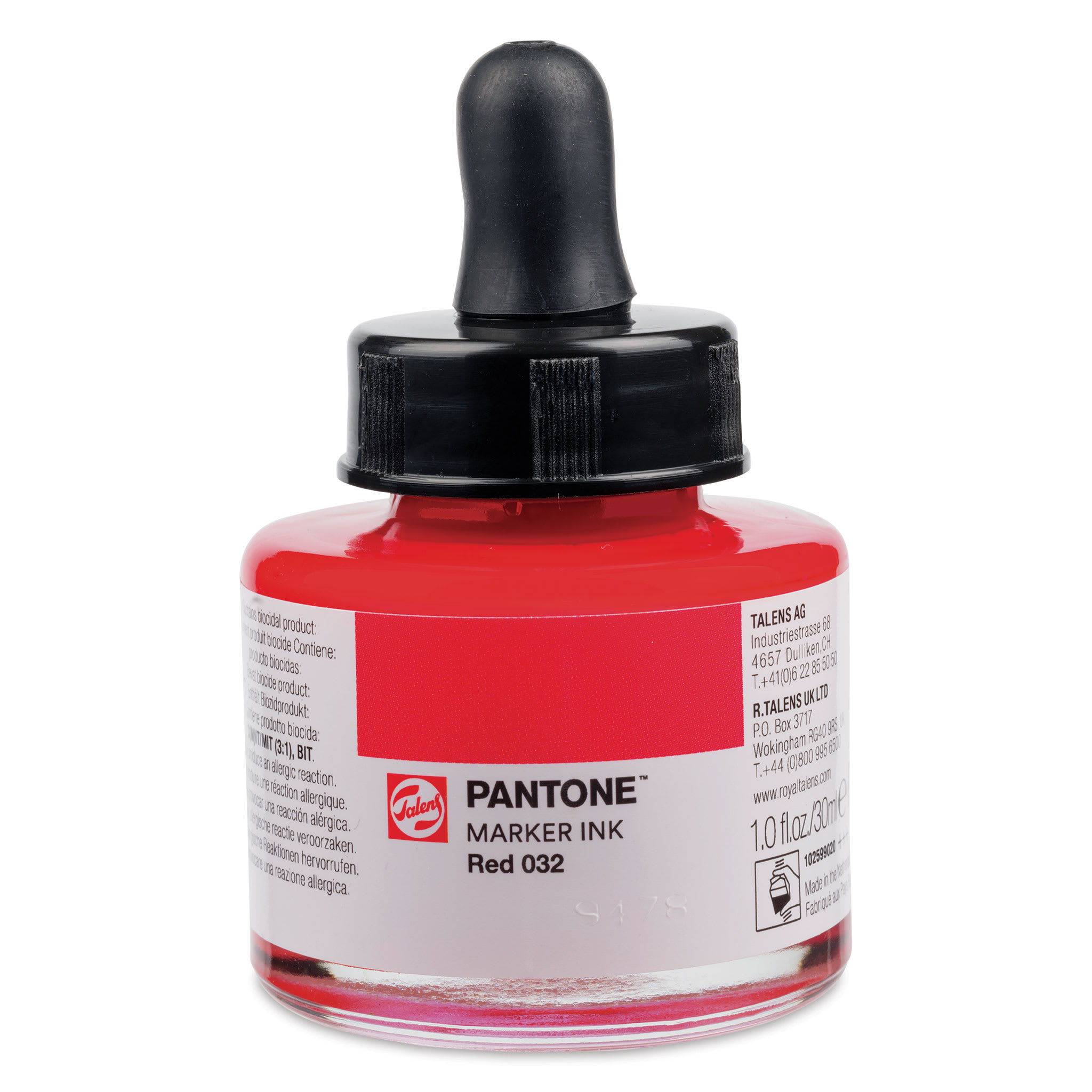 Talens Pantone Marker Ink Refill - Red 032, 30 ml