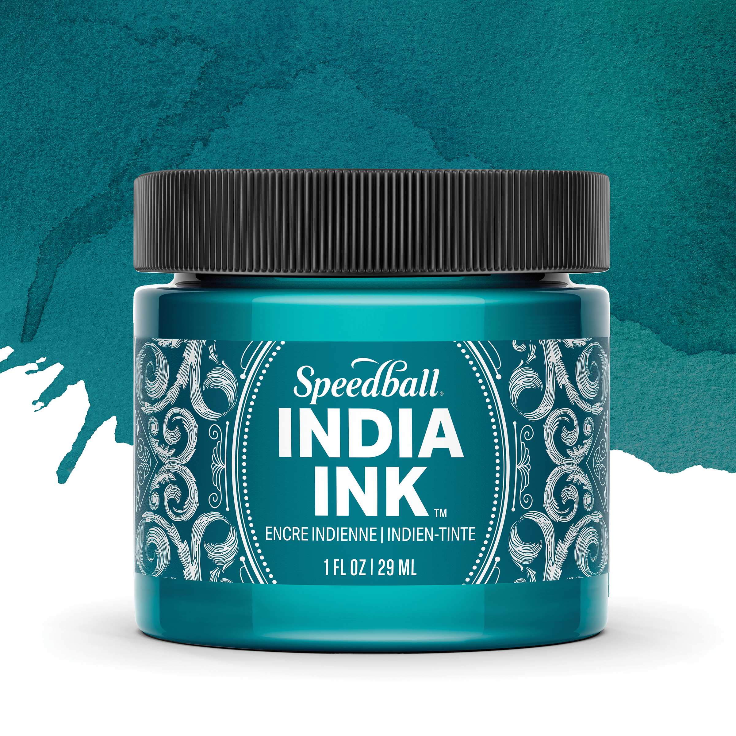 Speedball India Ink - Teal Agate, 1 oz