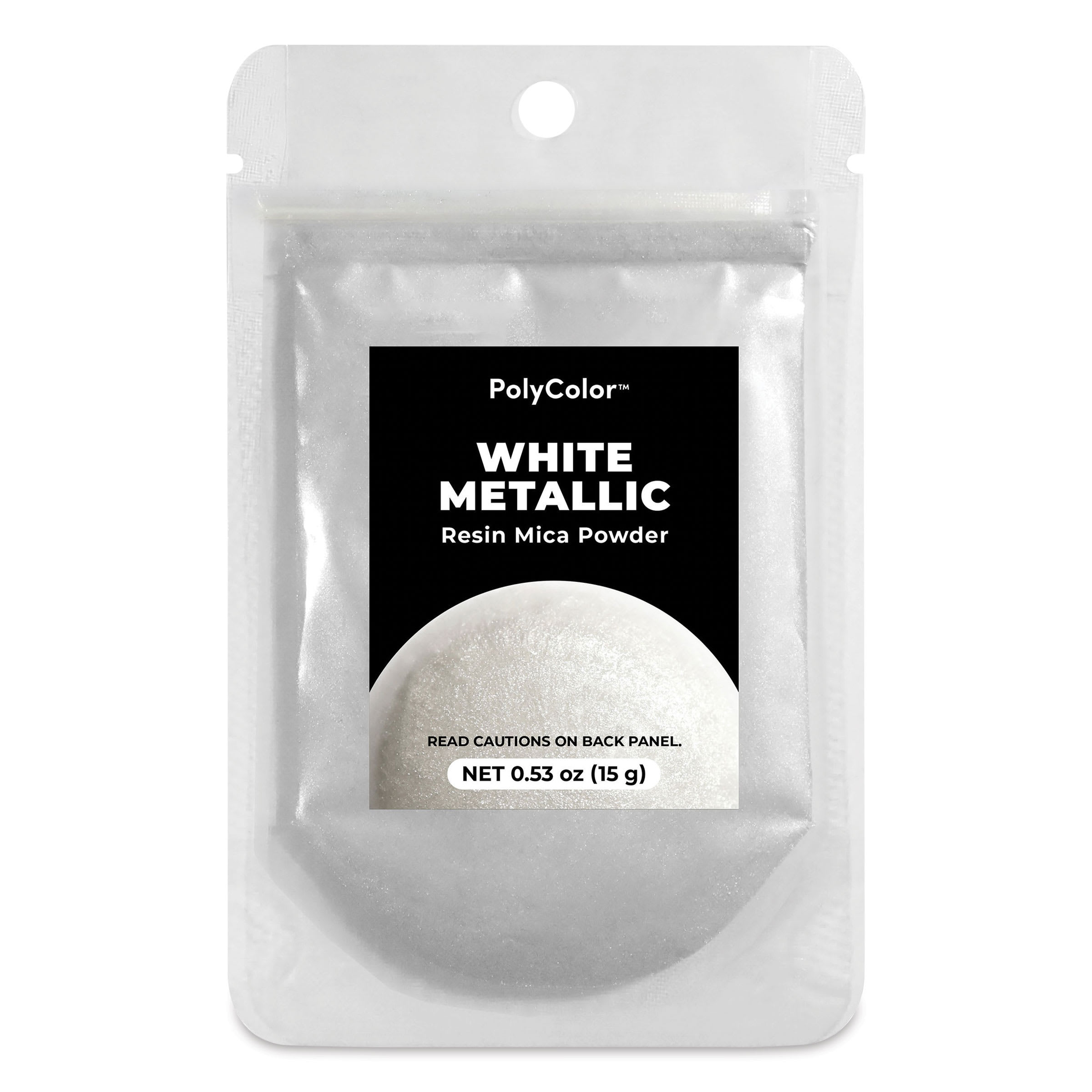 PolyColor Resin Pigment Powder - White Metallic, 15 g