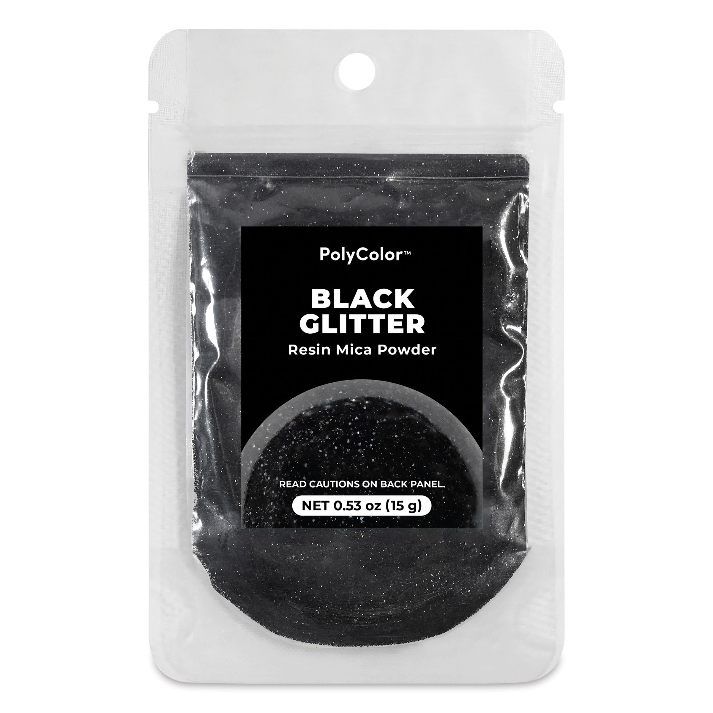 PolyColor Resin Glitter - Black, 15 g