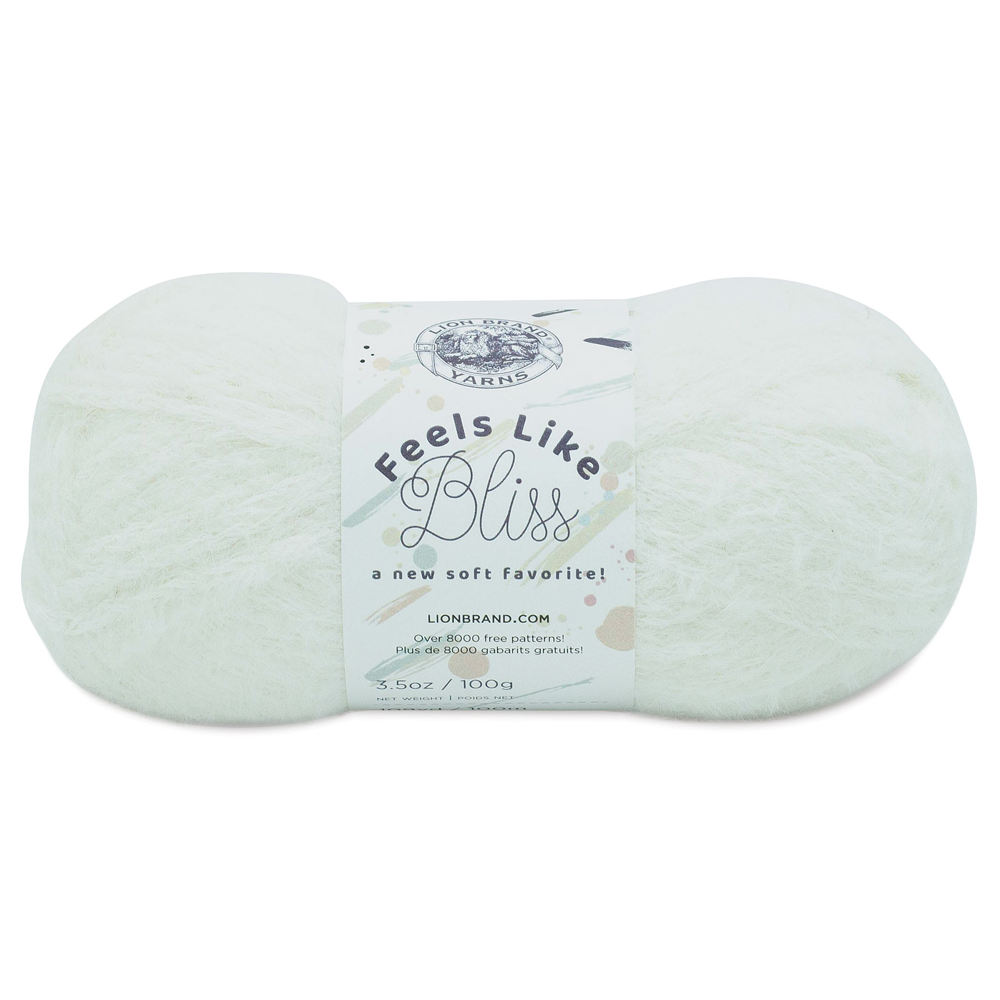 Lion Brand Feels Like Bliss Yarn  White 109 yards