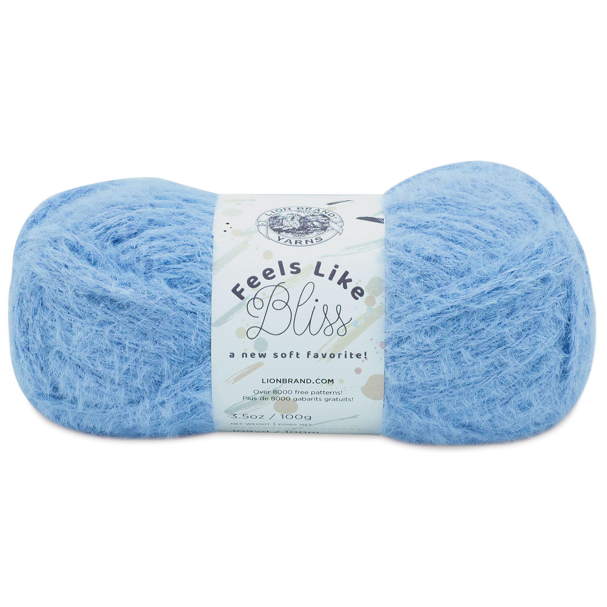 Lion Brand Feels Like Bliss Yarn  Sky 109 yards