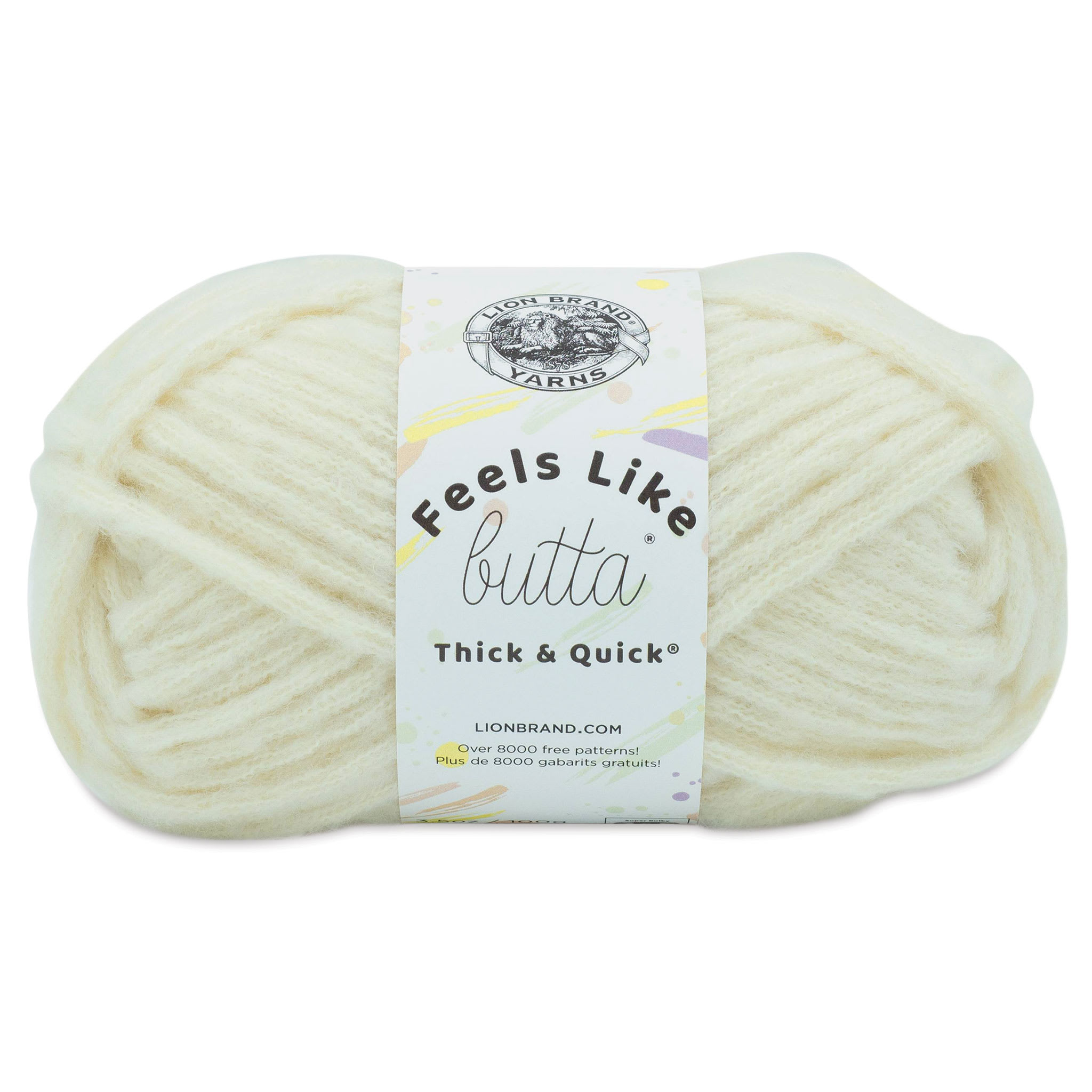 Lion Brand Feels Like Butta Thick  Quick Yarn  Antique White 55 yds