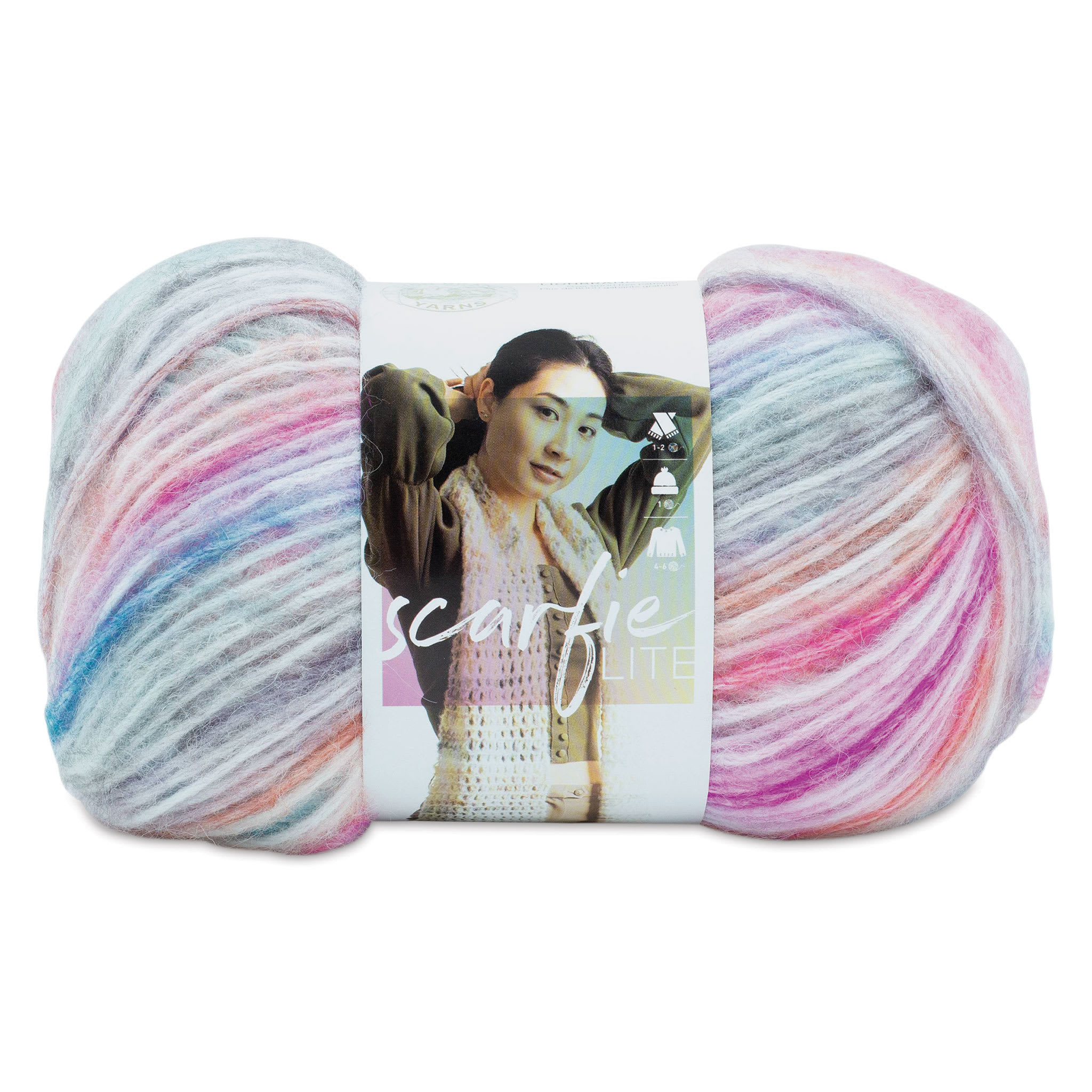 Lion Brand Scarfie Lite Yarn - Sunset, 349 yds