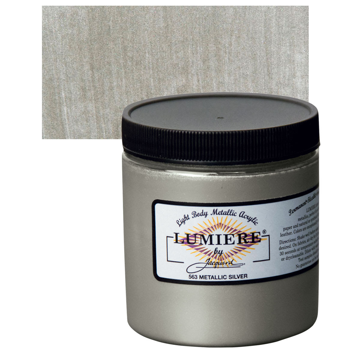 Jacquard Lumiere Acrylic - Metallic Silver, 8 oz Jar