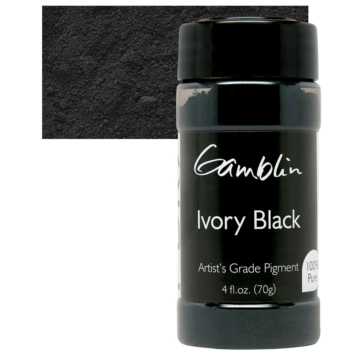 Gamblin Artist's Grade Pigment - Ivory Black, 4 oz bottle