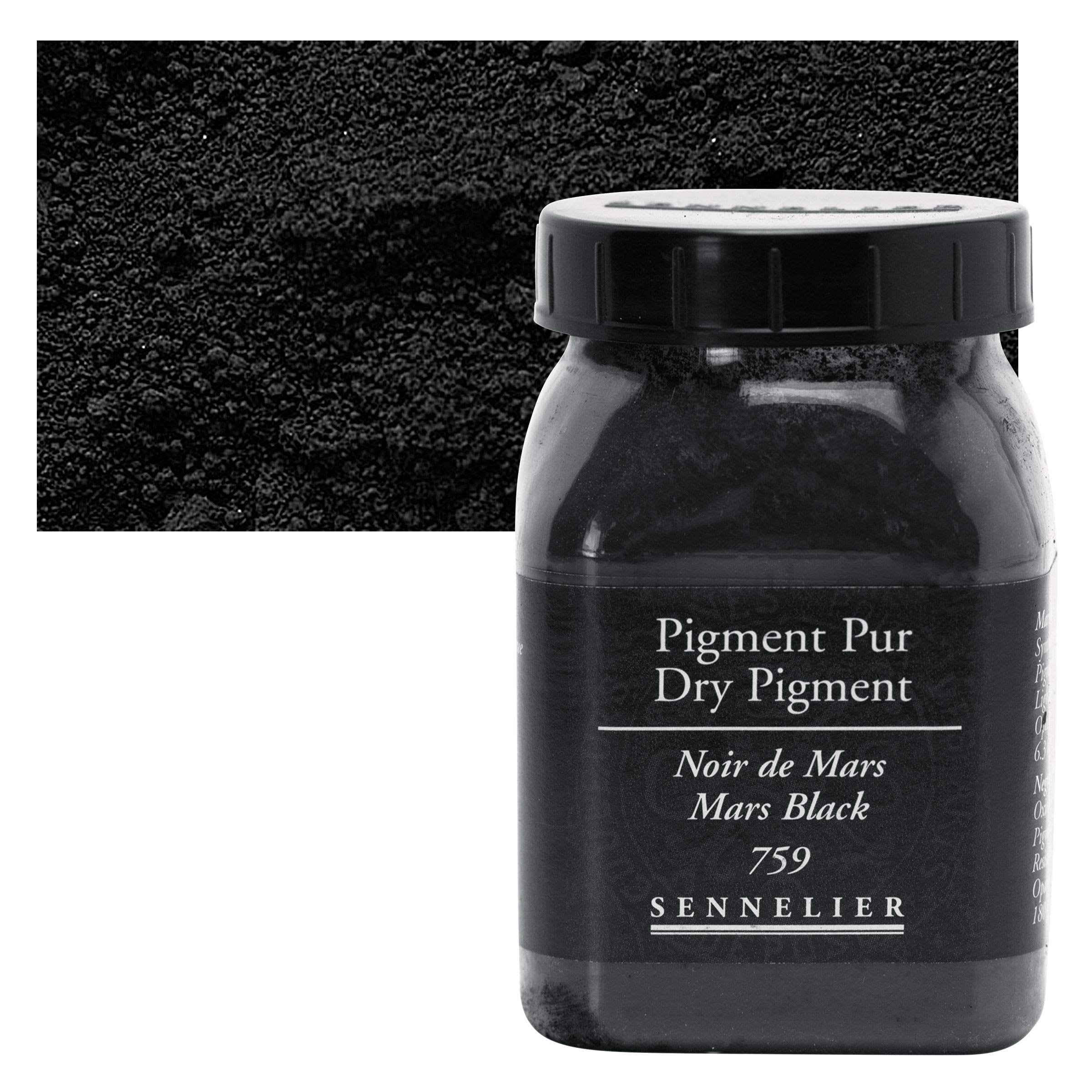 Sennelier Dry Pigment - Mars Black, 180 g jar