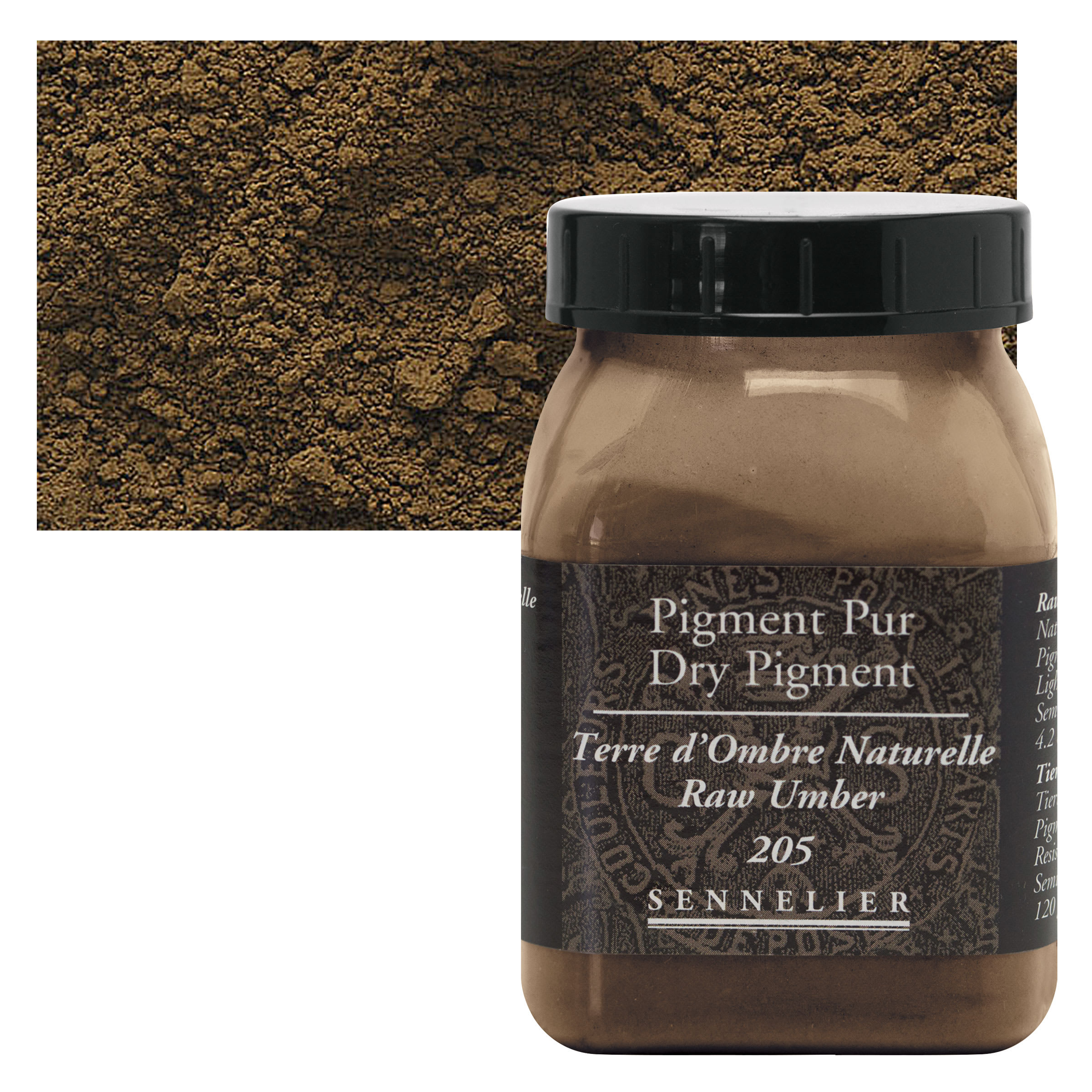 Sennelier Dry Pigment - Raw Umber, 120 g jar