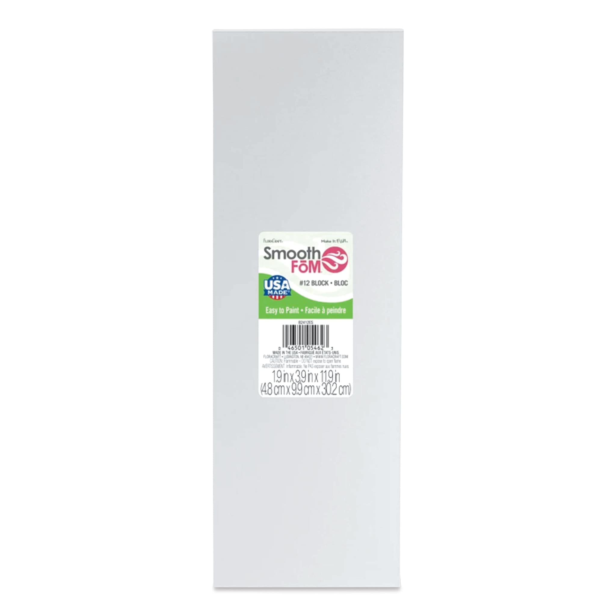 24 Pack: FloraCraft® SmoothFōM® 2" x 4" x 12" White Foam Block