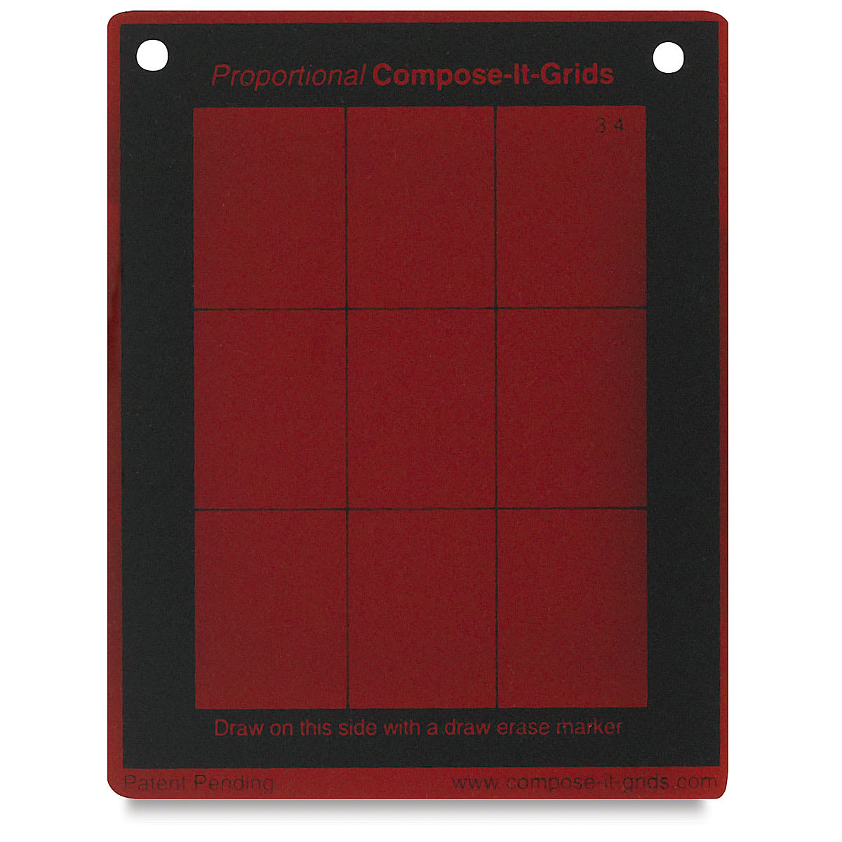 Compose It Grid - 4" x 5", Red, Value Finder, 3:4