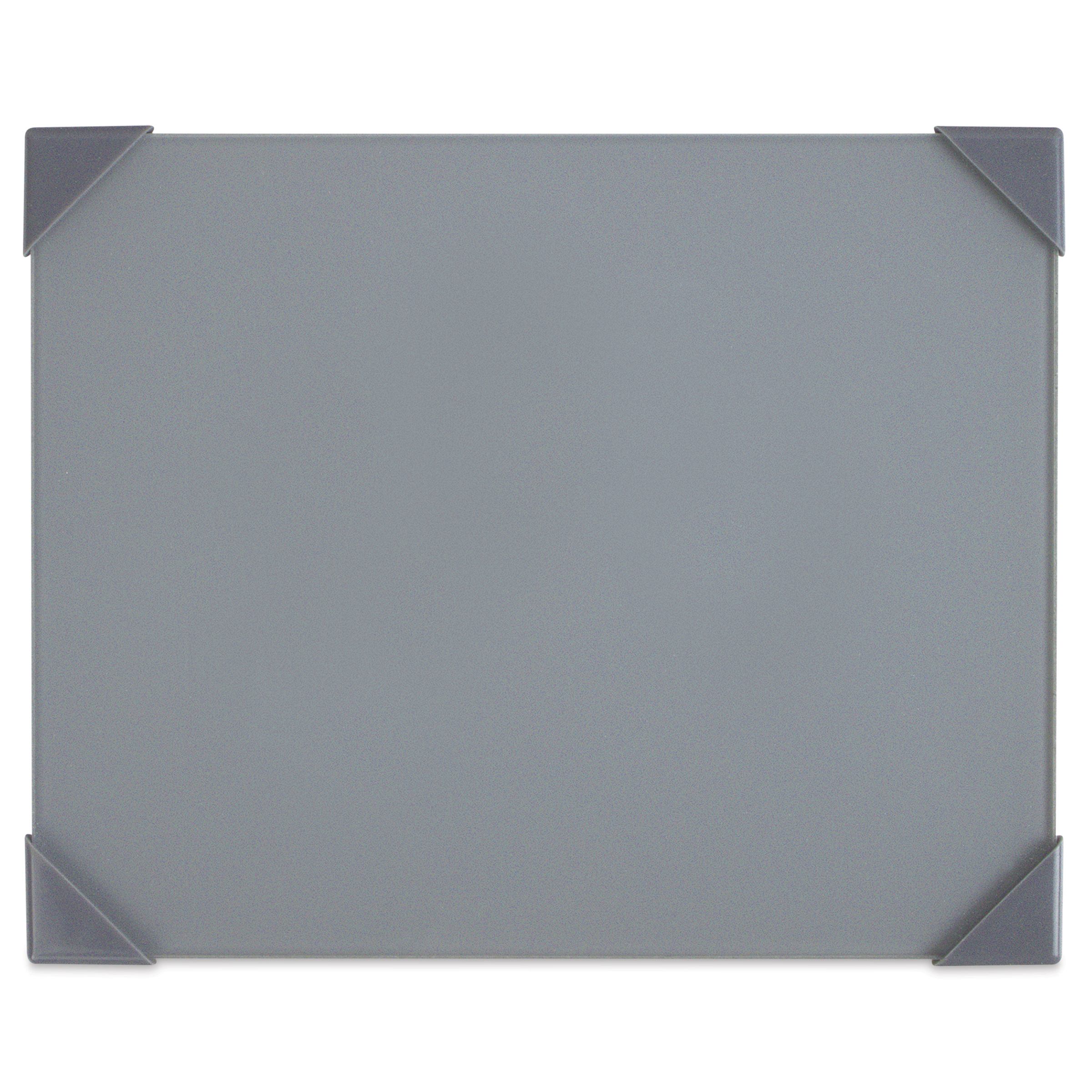 Wave NWA00140 6.75 x 8.4 in. Posh Table Top Glass Artist Palette, Gray