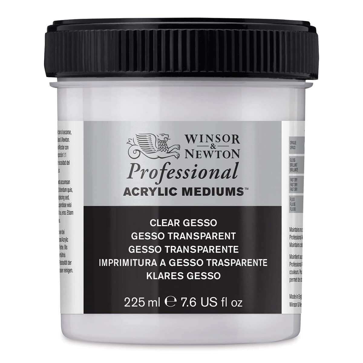 Winsor & Newton Acrylic Gesso - 225 ml, Clear