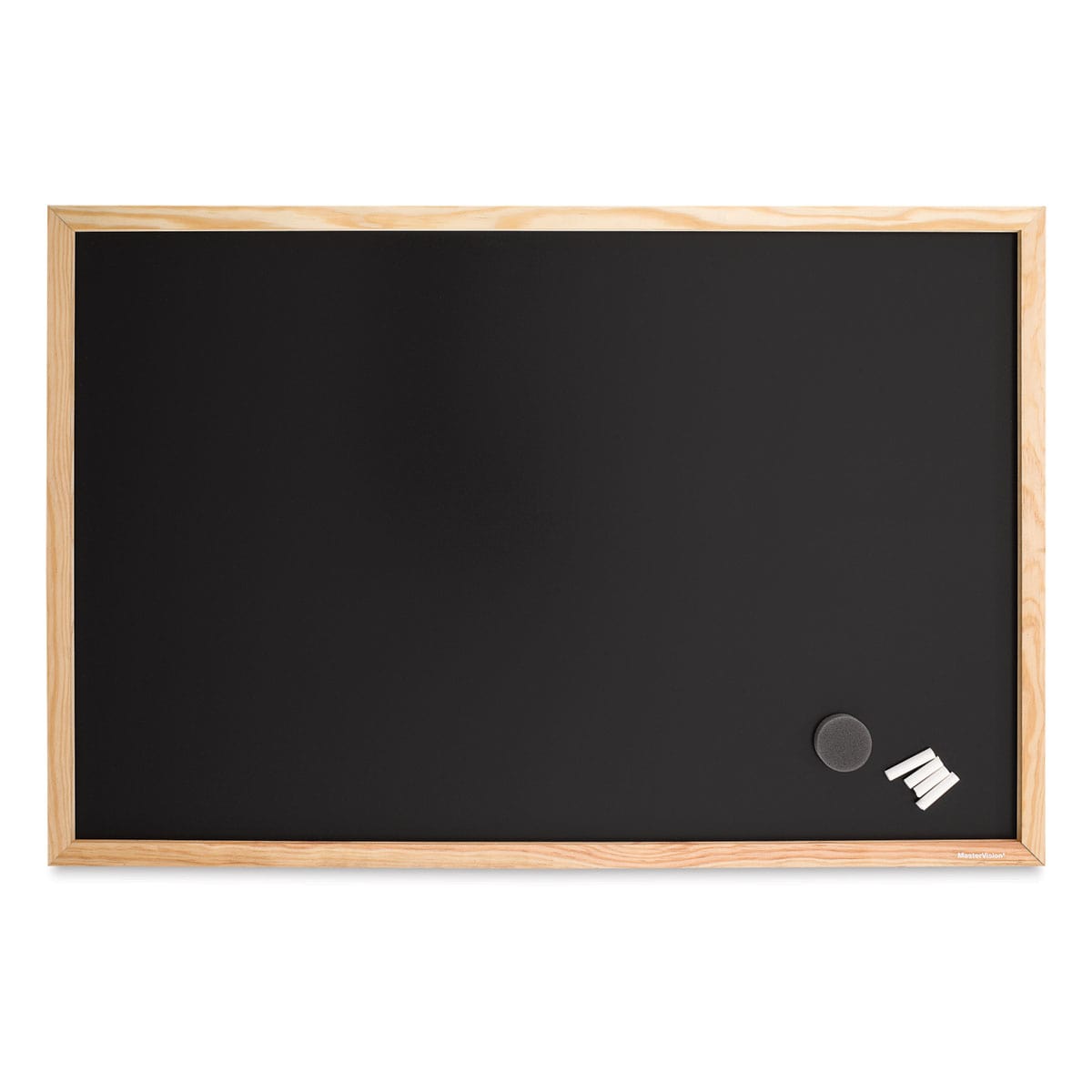 Black Chalkboard, 24"x36", Pine Wood Frame, Wall Mount Kit Included, for Chalk & Liquid Chalk Marker
