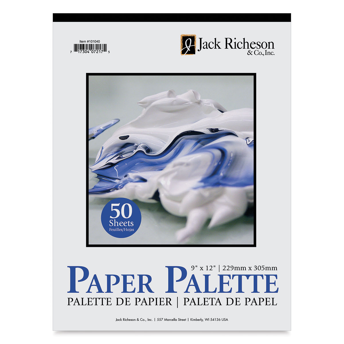Jack Richeson Disposable Palette, 9" × 12" By Jack Richeson & Co Paint in White