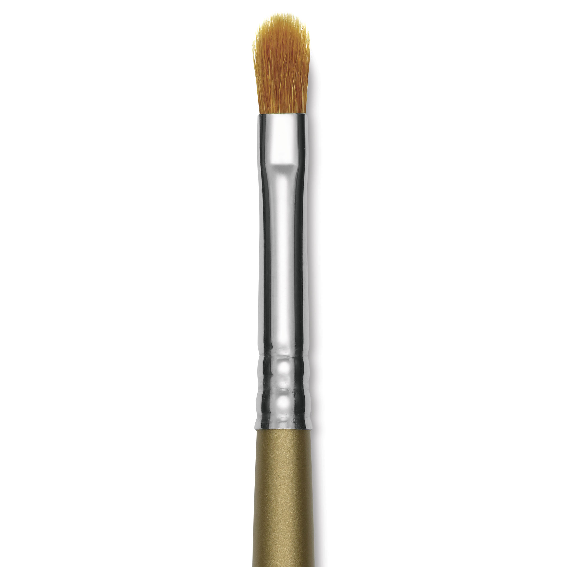 Mayco Overglaze Natural and Synthetic Blend Brush - Oval Shader Gold, Short Handle, Size 6