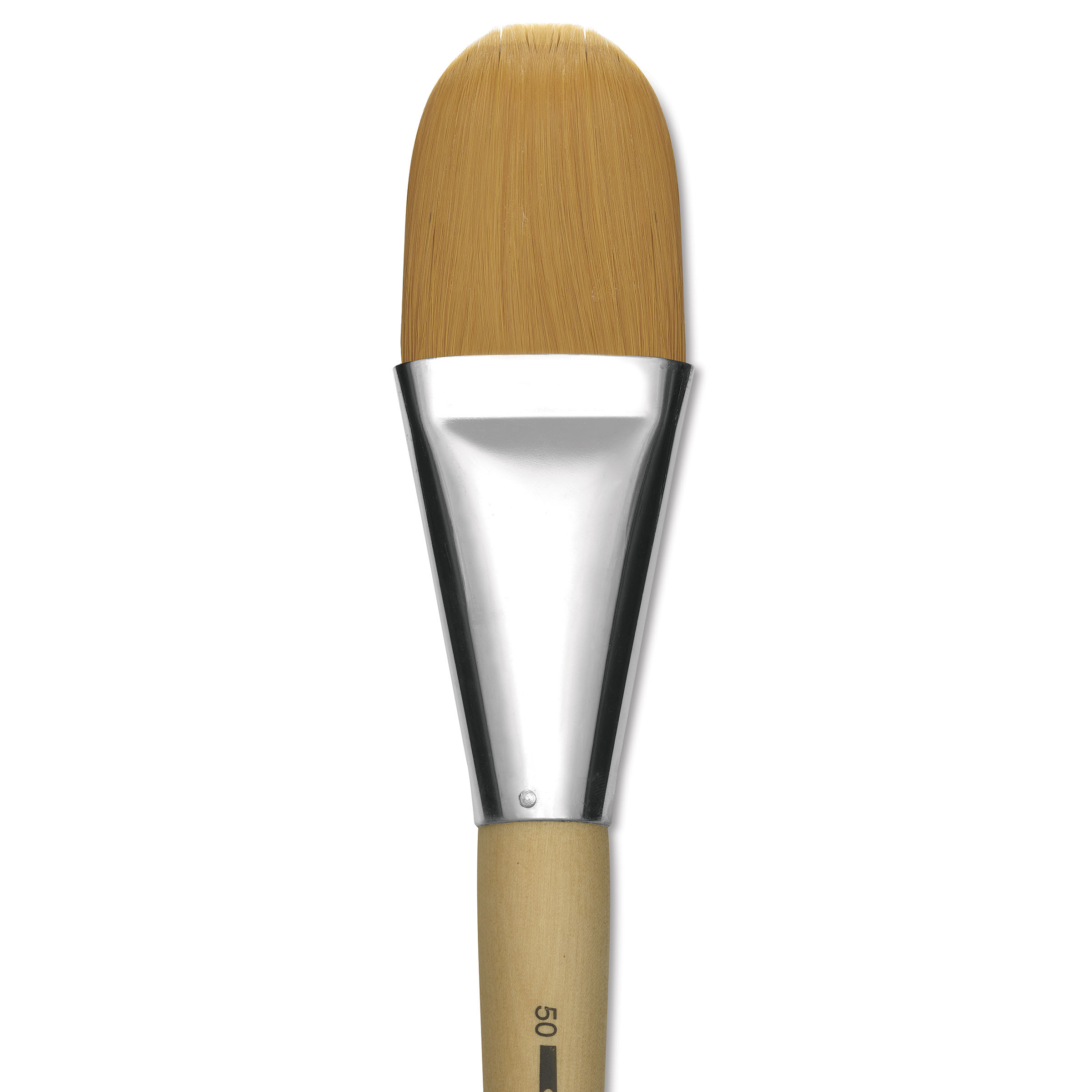 Silver Brush Silver Jumbo Golden Synthetic Brush - Filbert, Mid-Handle, Size 50