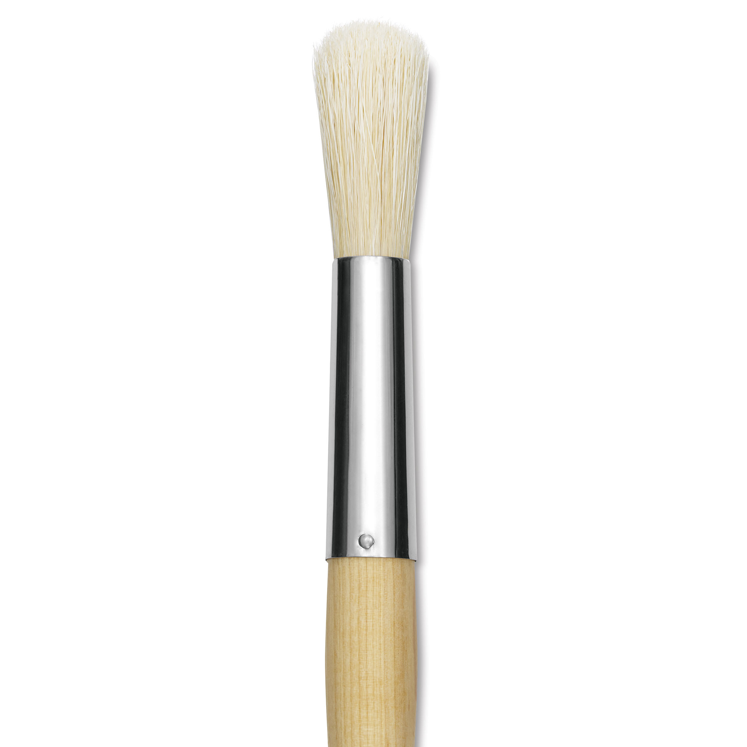 Silver Brush Silver Jumbo White Hog Bristle Brush - Round, Mid-Handle, Size 30