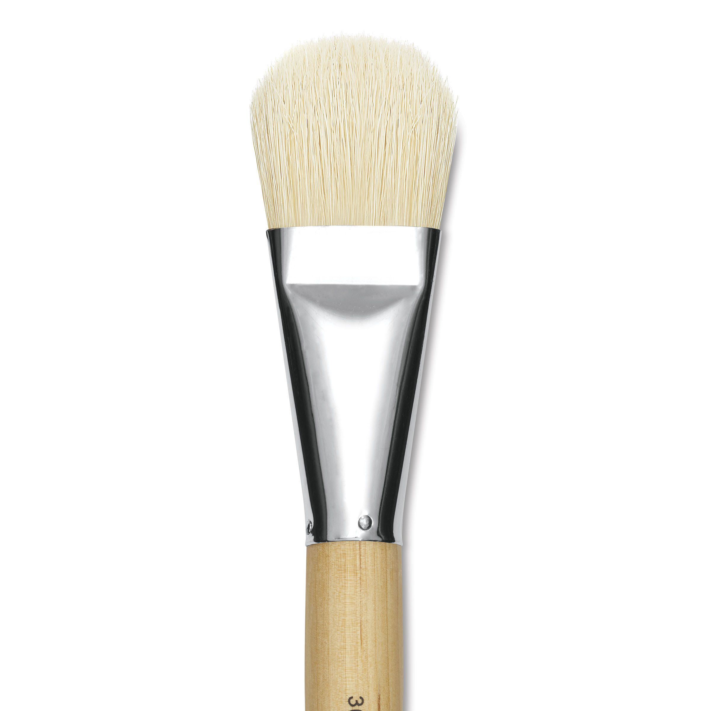 Silver Brush Silver Jumbo White Hog Bristle Brush - Filbert, Mid-Handle, Size 30