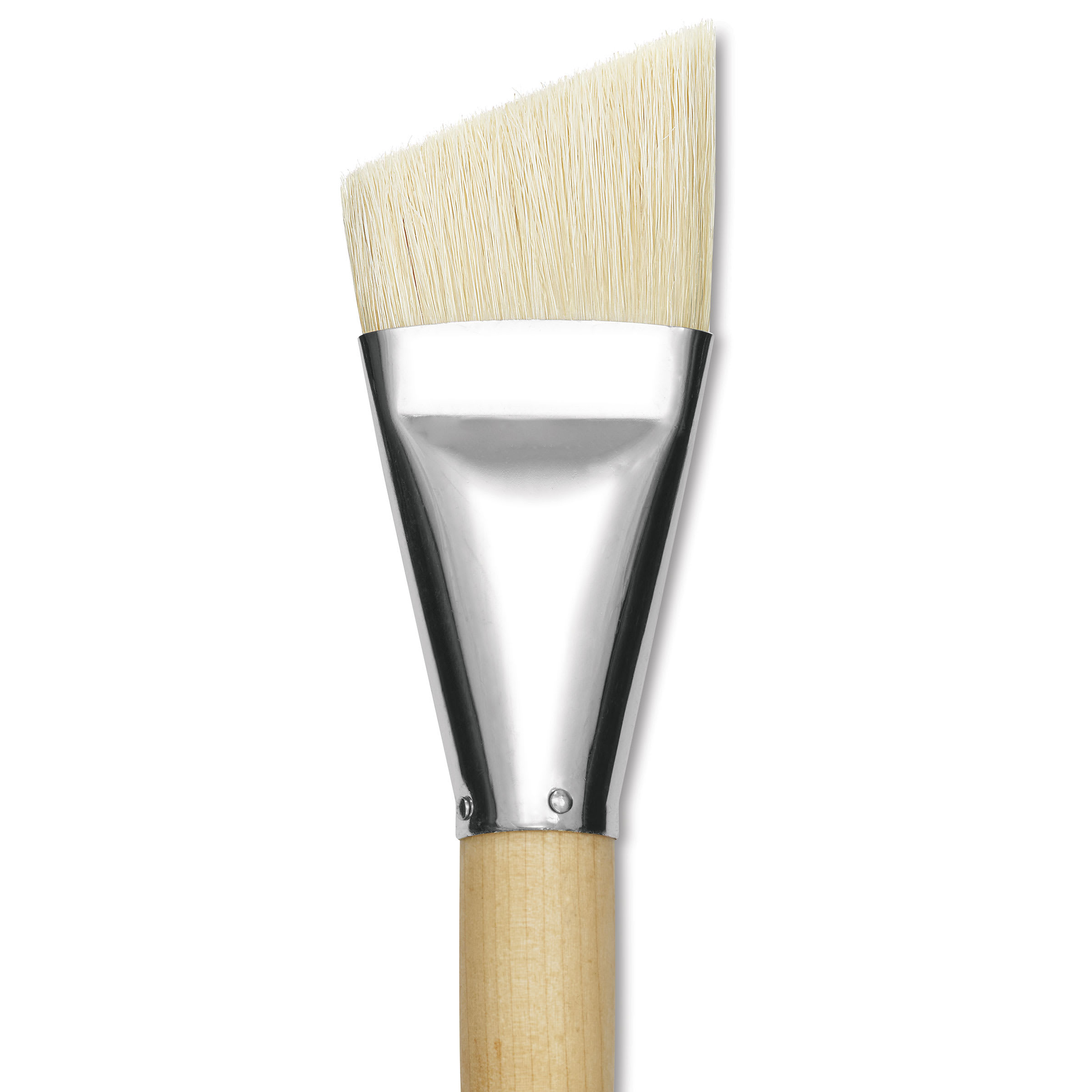 Silver Brush Silver Jumbo White Hog Bristle Brush - Angle, Mid-Handle, Size 40