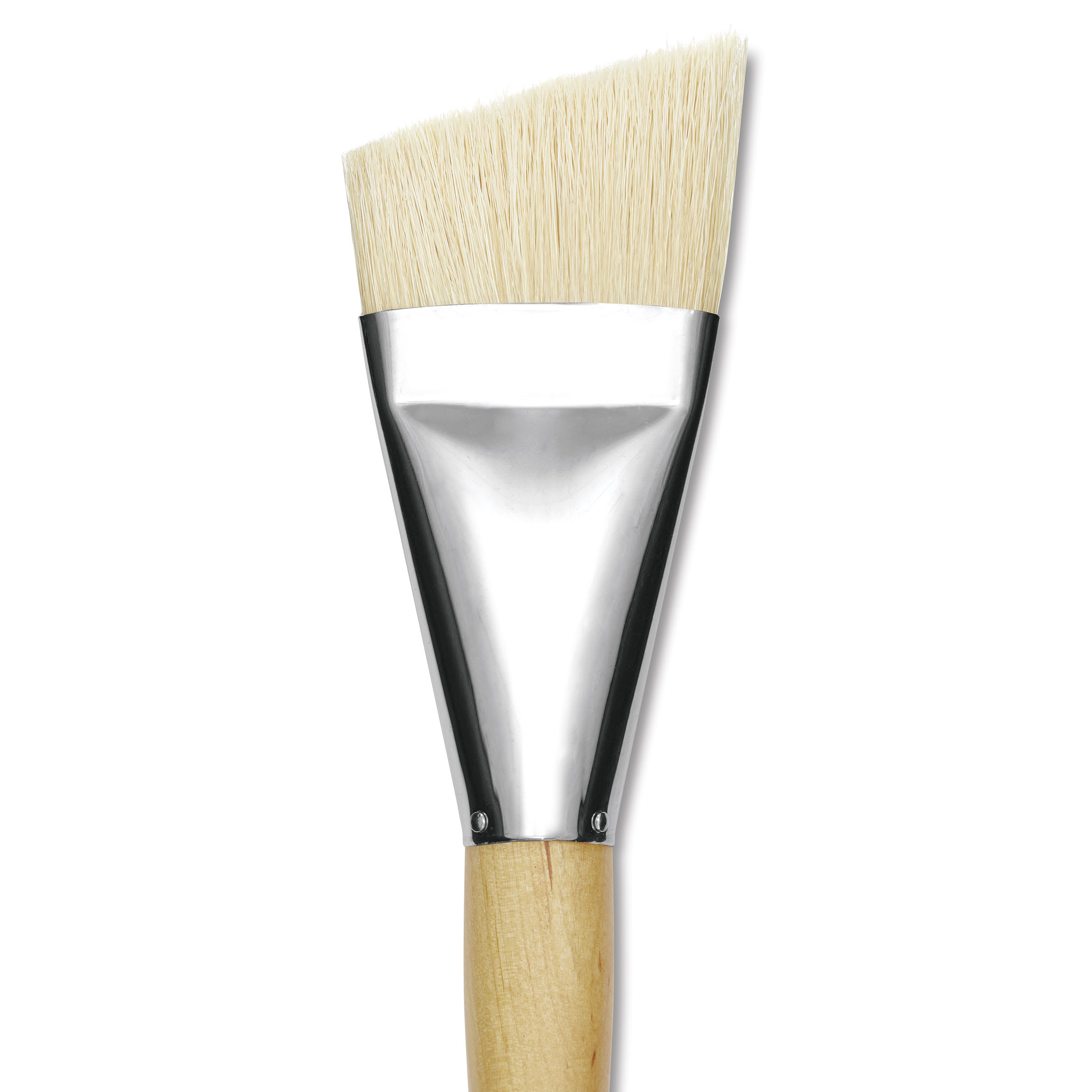 Silver Brush Silver Jumbo White Hog Bristle Brush - Angle, Mid-Handle, Size 50