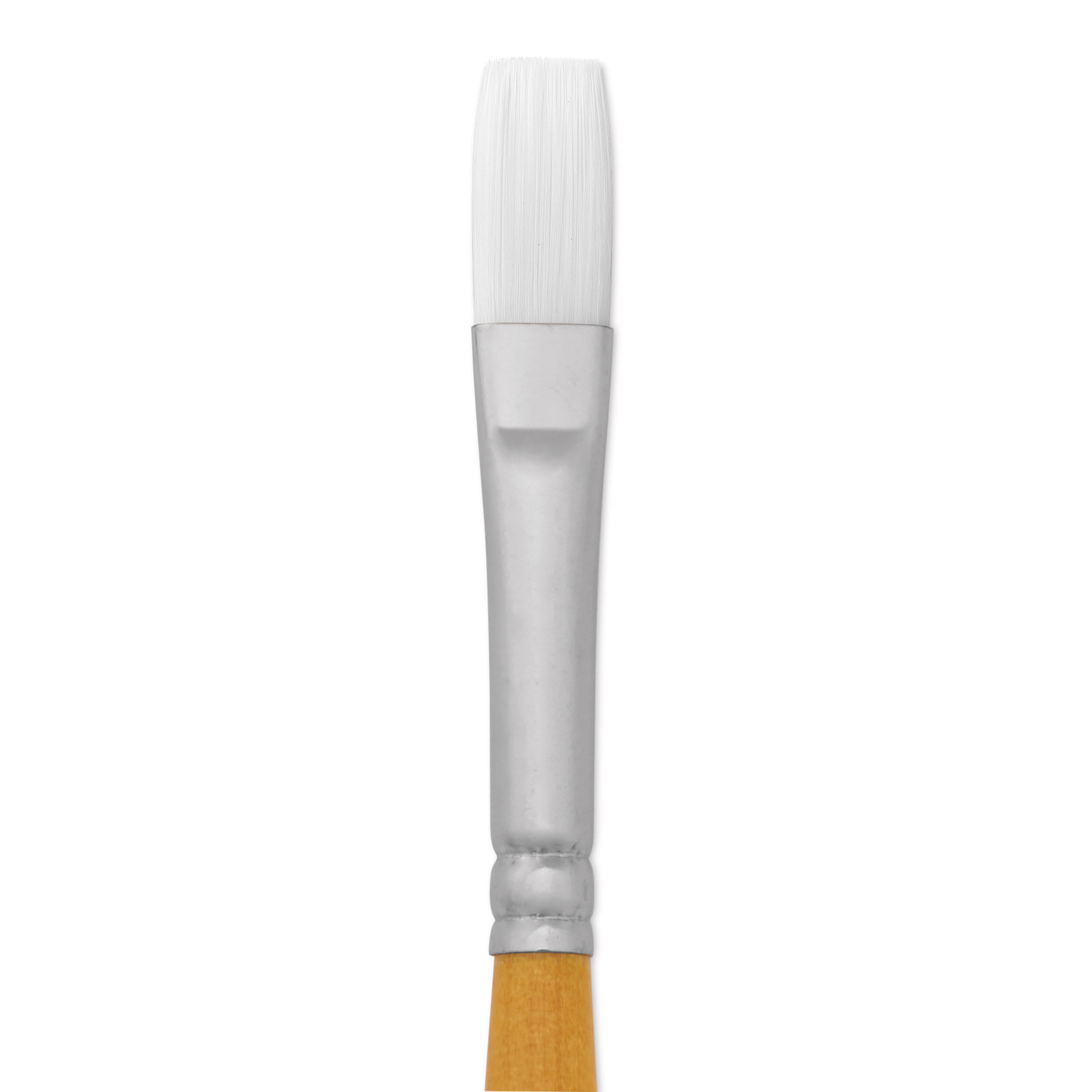 Utrecht Series 300 White Taklon Brush - Flat, Size 4, Long Handle