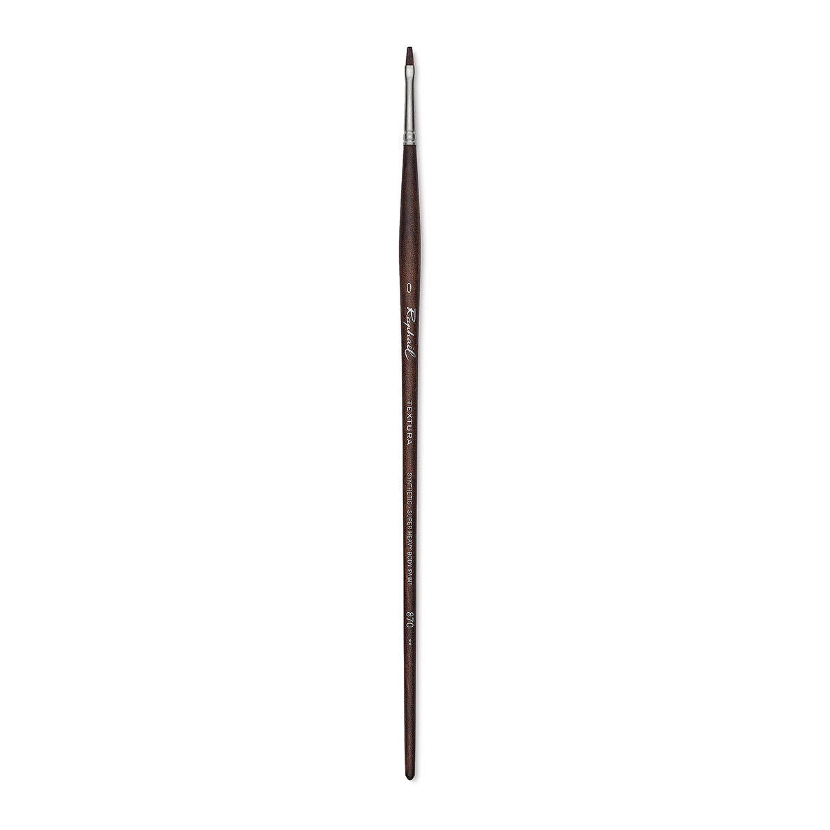 Raphaël Textura Brush - Flat, Size 0, Long Handle