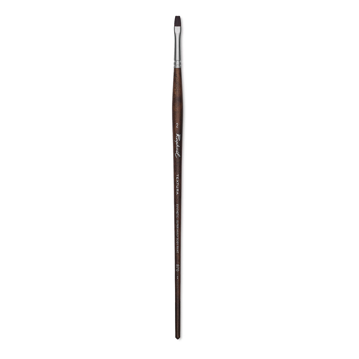 Raphaël Textura Brush - Flat, Size 2, Long Handle