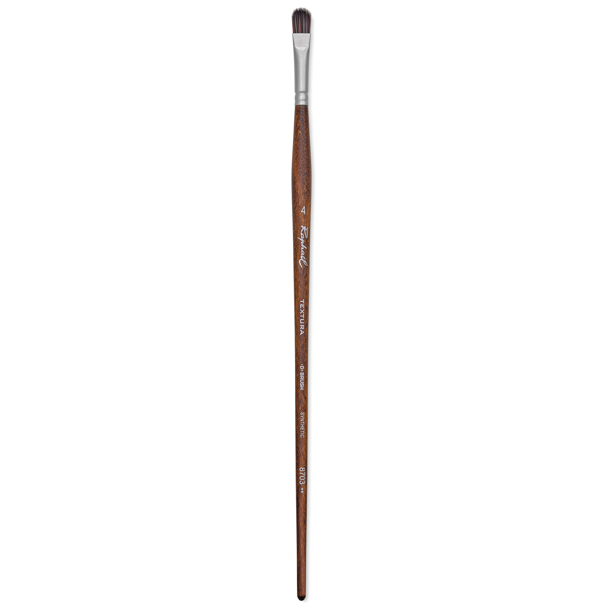 Raphaël Textura Brush - D-Brush, Size 4, Long Handle
