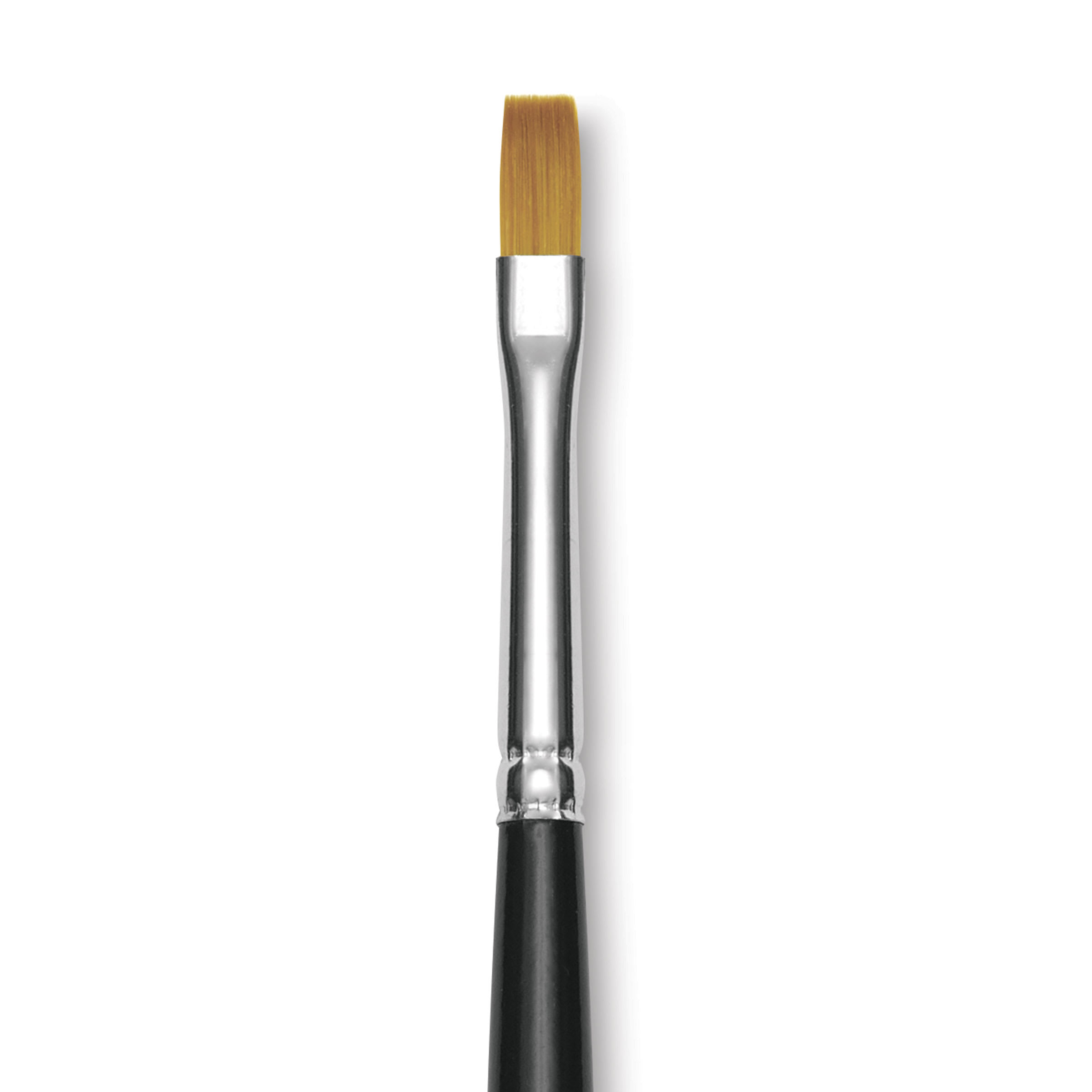 Trekell Synthetic Gold Taklon Brush - Bright, Long Handle, Size 4