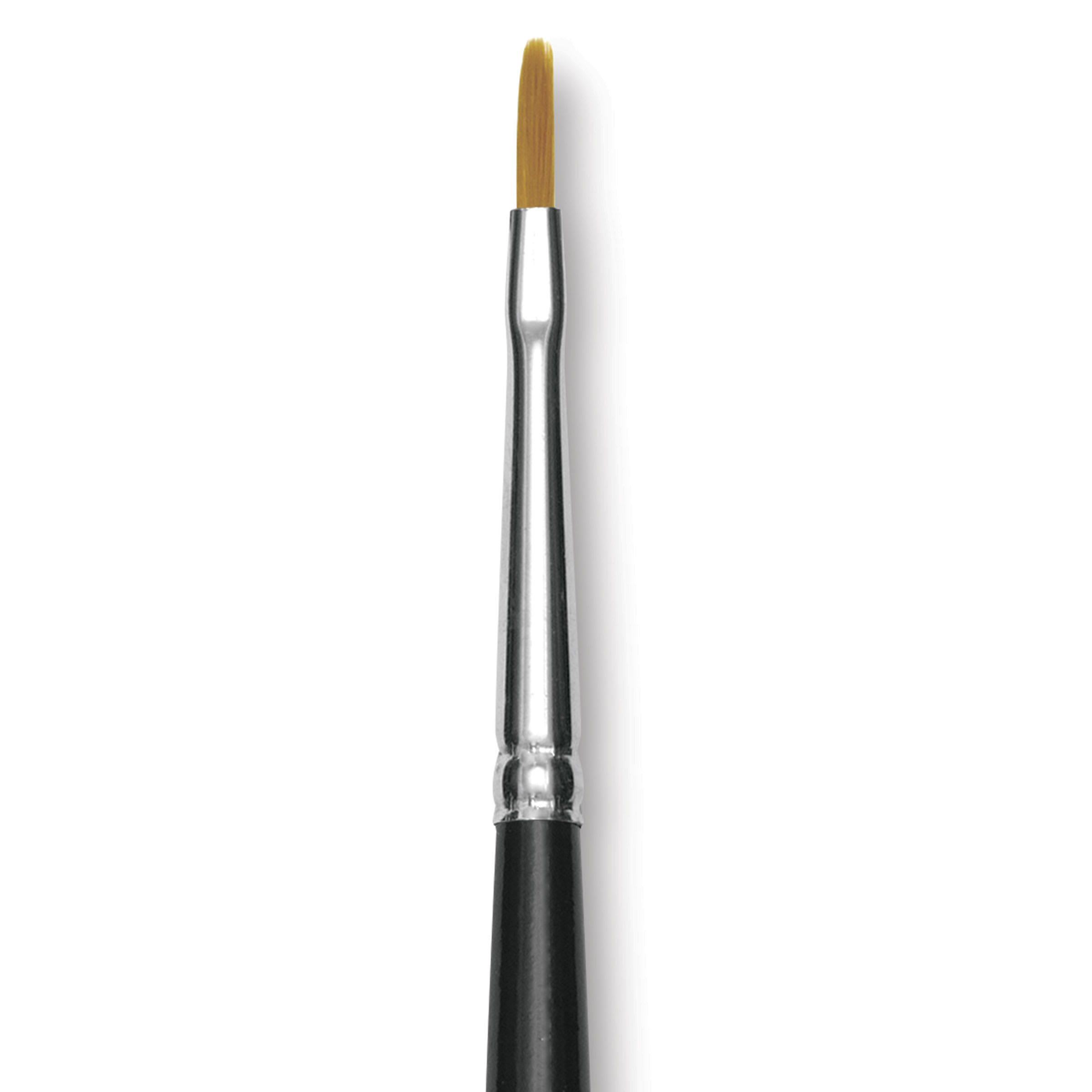 Trekell Synthetic Gold Taklon Brush - Flat, Long Handle, Size 0
