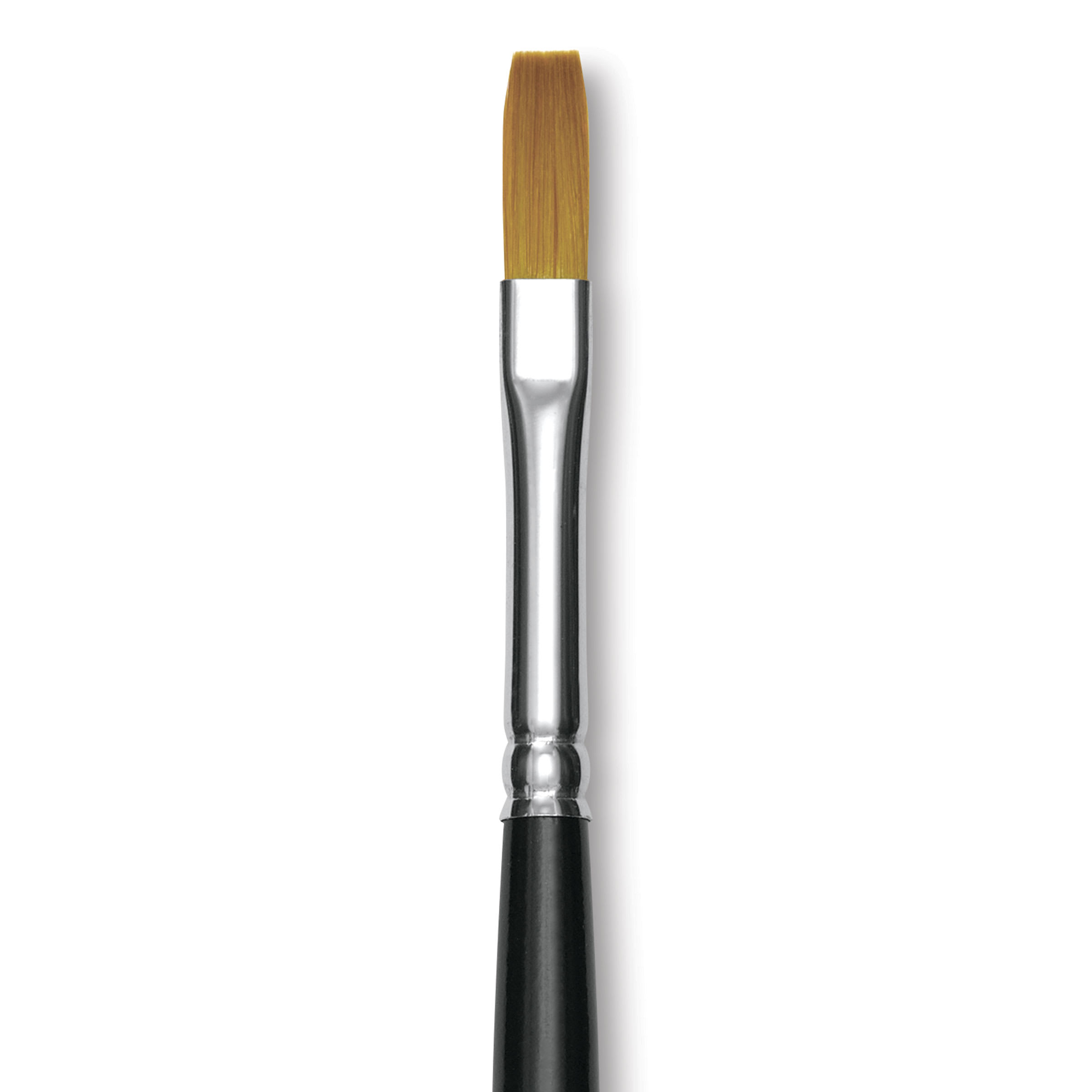 Trekell Synthetic Gold Taklon Brush - Flat, Long Handle, Size 6
